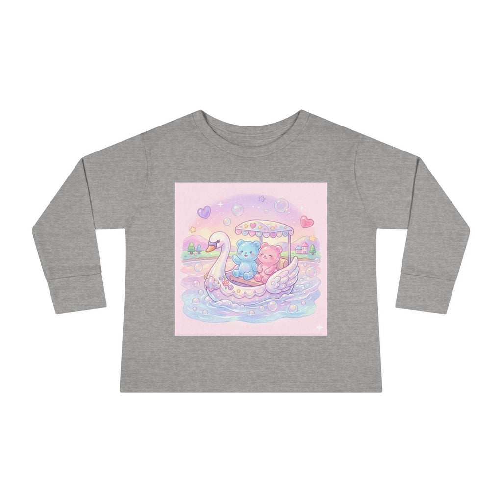 Swan Boat Ride, Oozy Bear Duo Friends- Graphic Long Sleeve Shirts