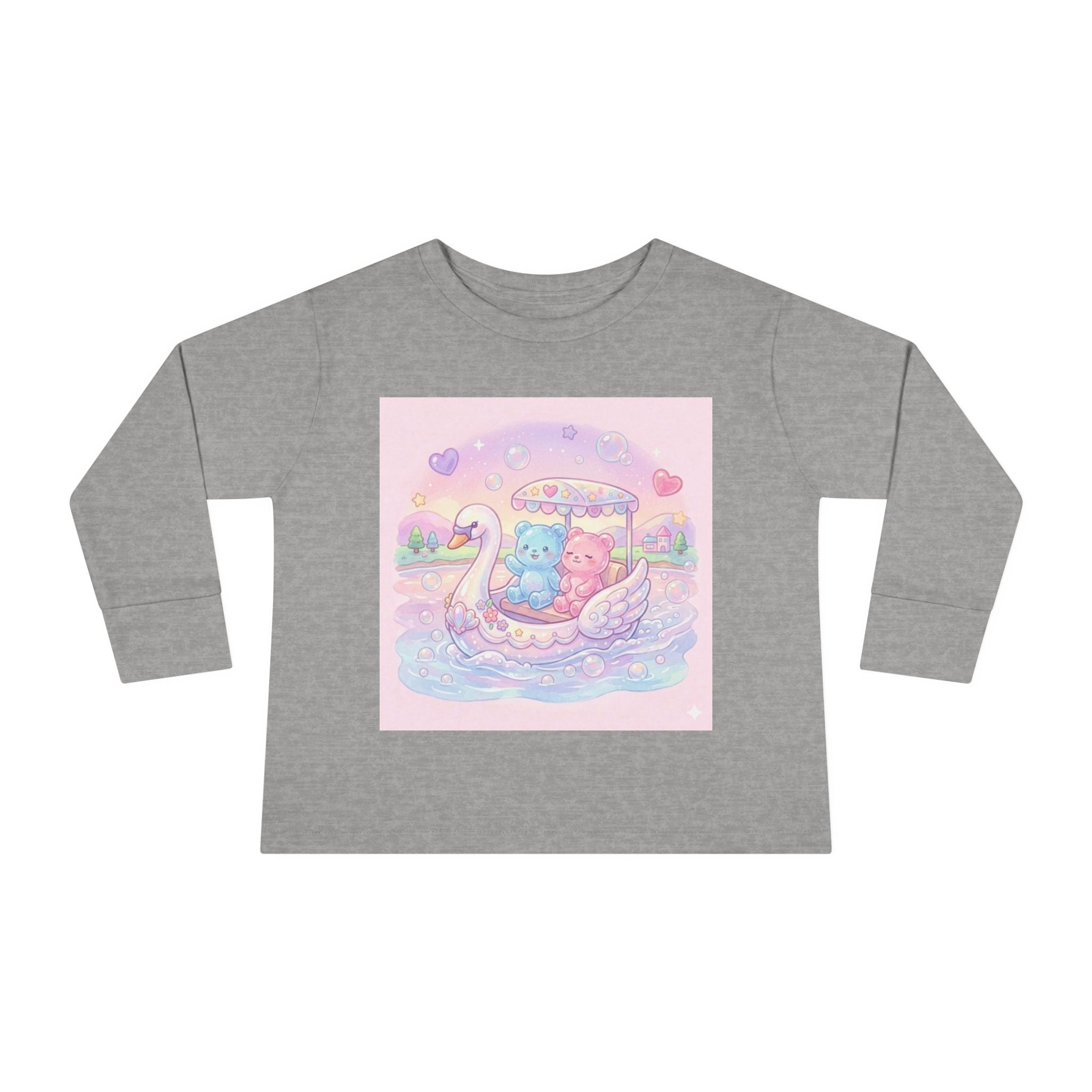 Swan Boat Ride, Oozy Bear Duo Friends- Graphic Long Sleeve Shirts