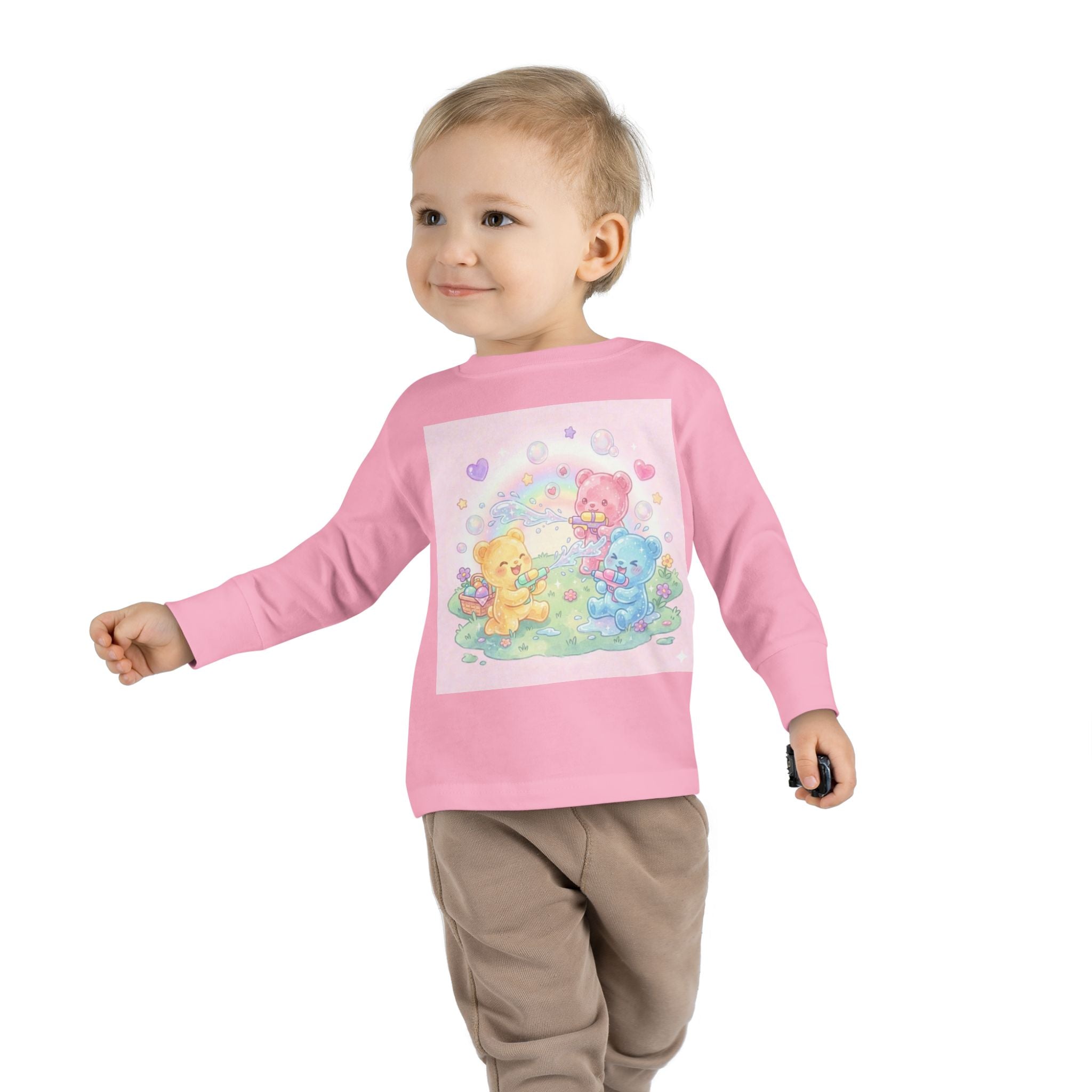 Water War Play time, Oozy Bear Group Gummy Friends- Graphic Long Sleeve Shirt