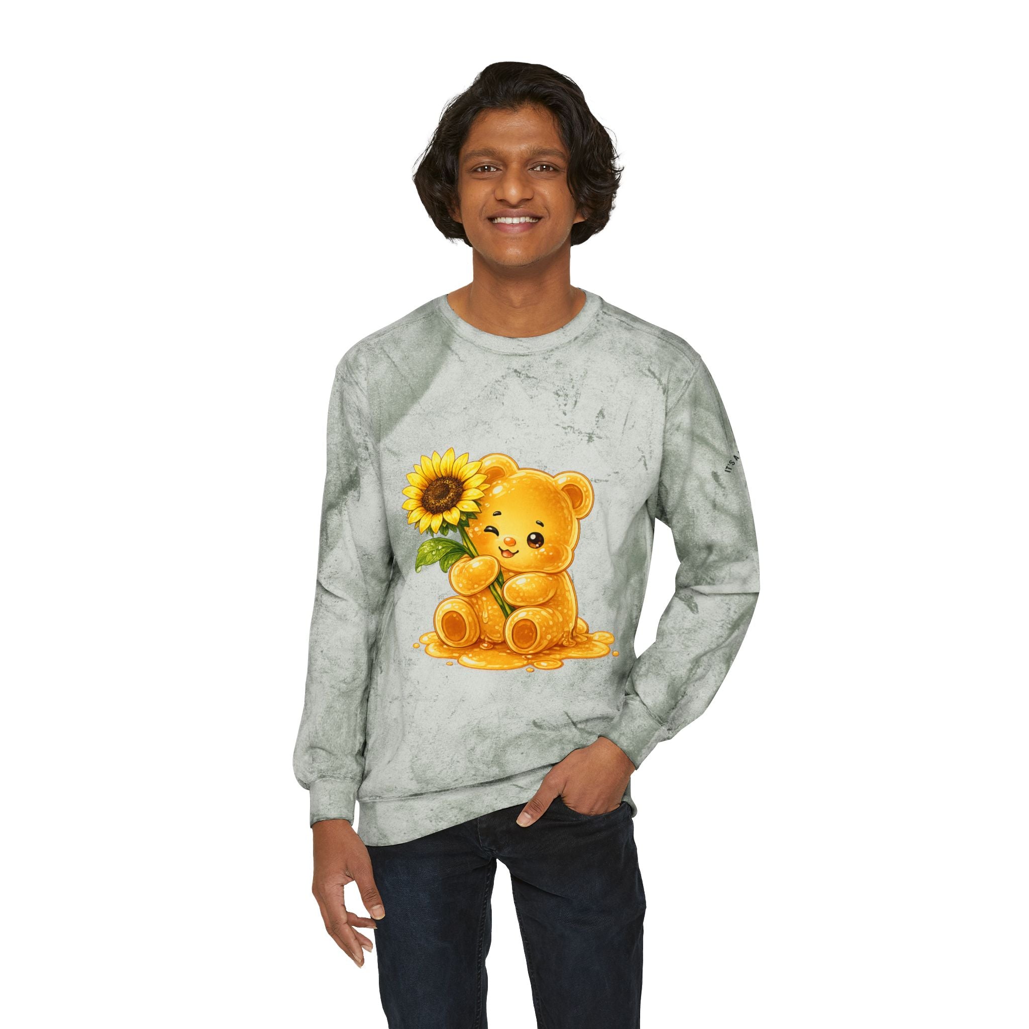 Sunflower Special, Golden Yellow Gooey Gummy Bear- Kawaii Graphic Sweatshirt