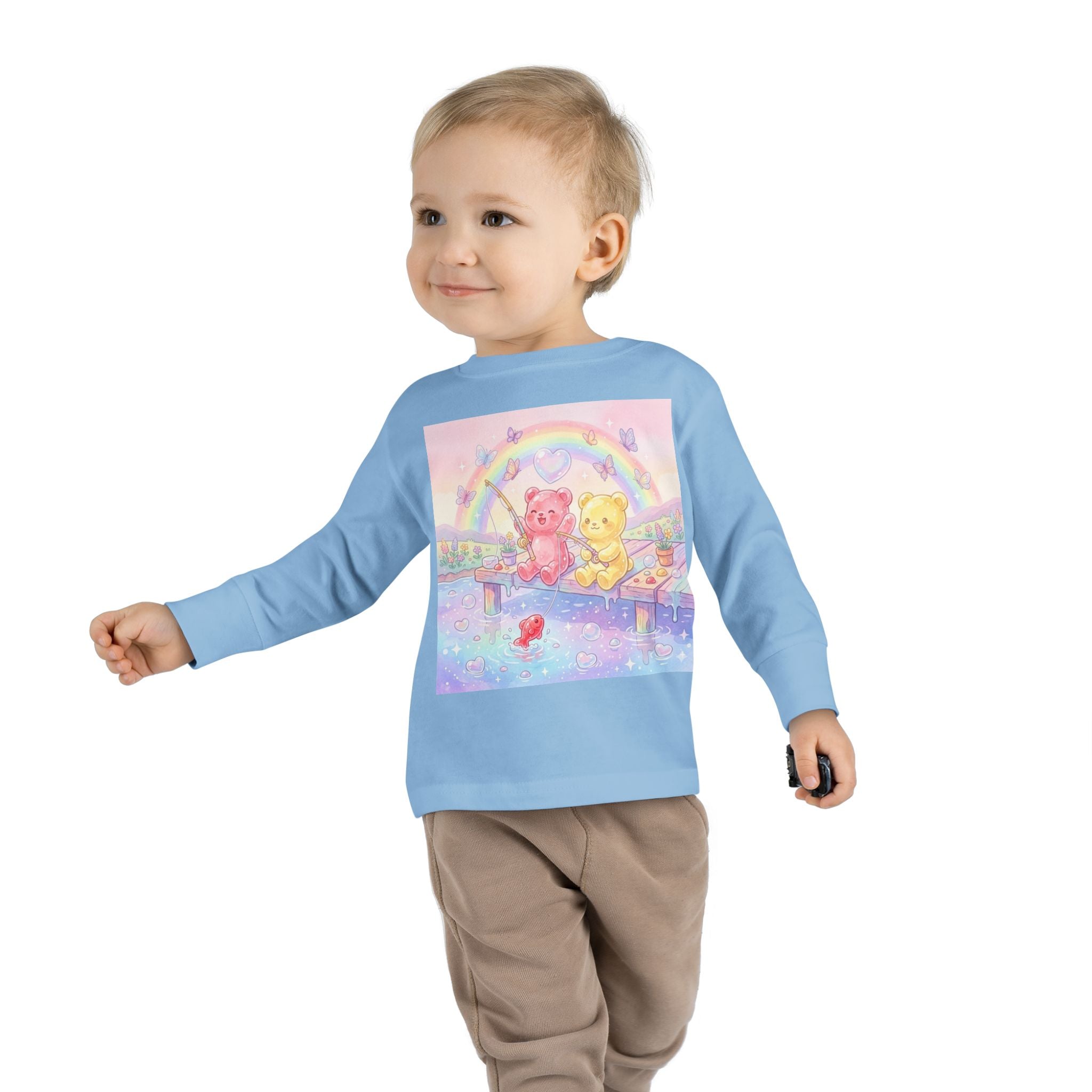Going Fishing, Oozy Bear Duo Friends- Graphic Long Sleeve Shirt
