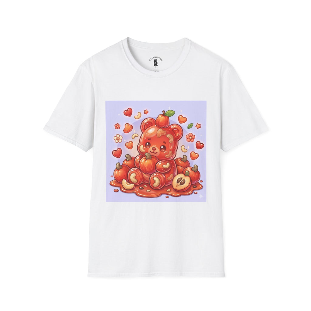 Scrumptious Cashew Apple, Oozy Gummy Bear Friend — Kawaii Graphic Shirt