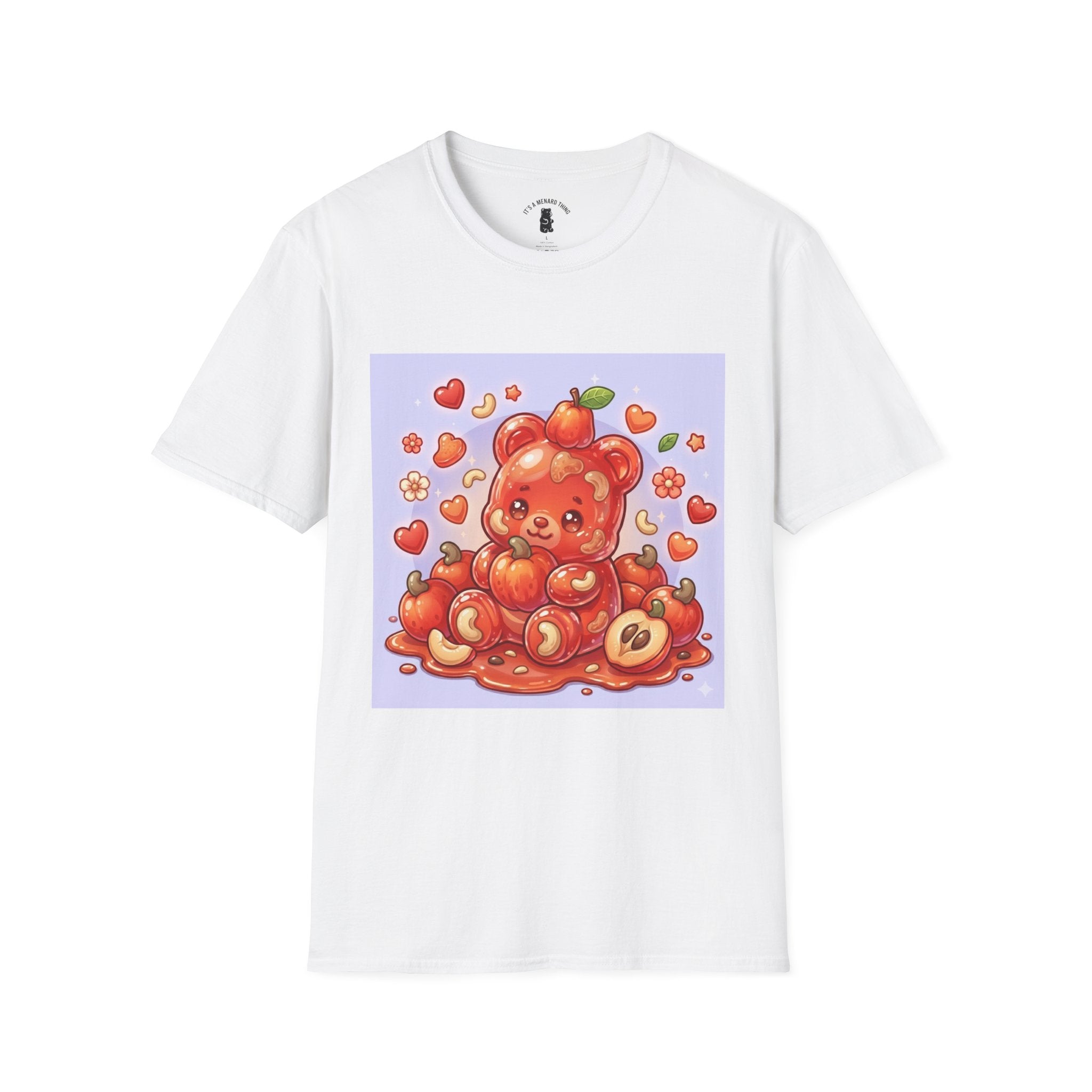 Scrumptious Cashew Apple, Oozy Gummy Bear Friend — Kawaii Graphic Shirt