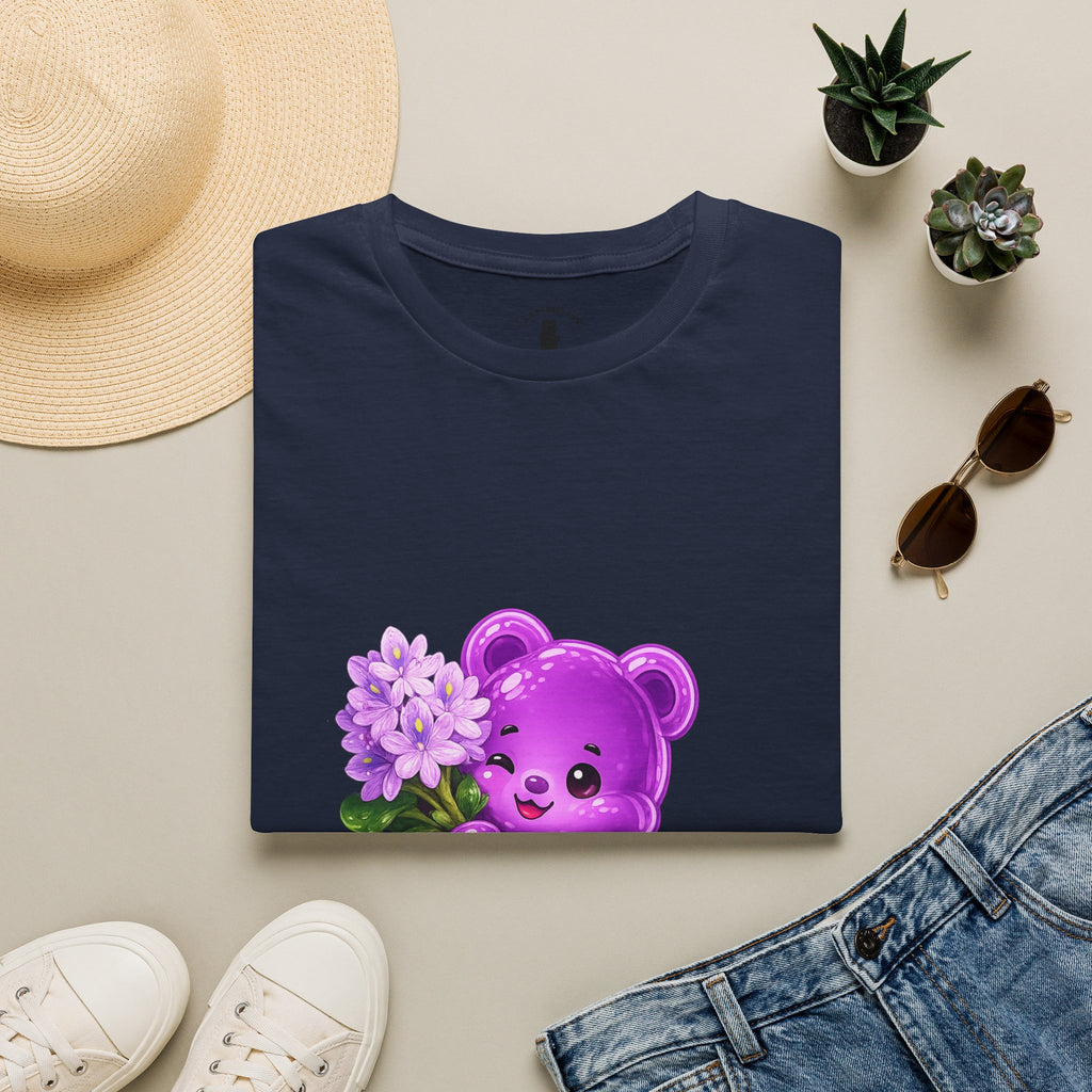 Purple Flower Cluster, Oozy Bear Friend Flower Addition- Graphic Shirt
