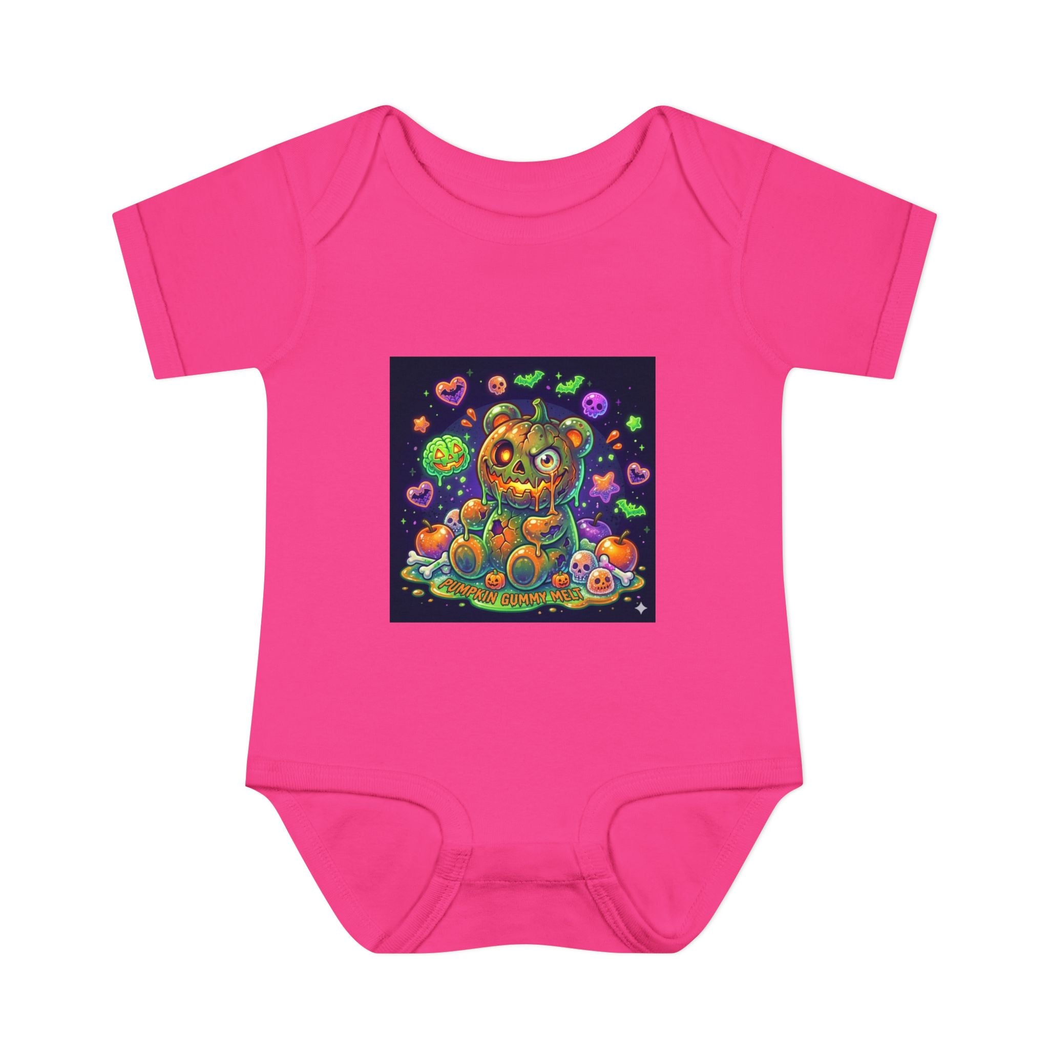 Halloween Pumpkin Head Gooey Gummy Bear - Infant Onesie