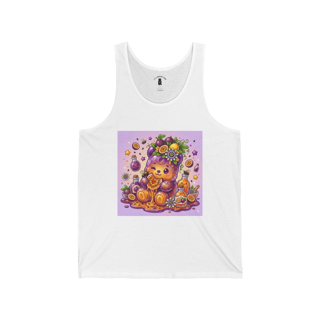 Passion Fruit Delight, Exotic Fruit Gooey Gummy Bear - Kawaii Graphic Tank Top