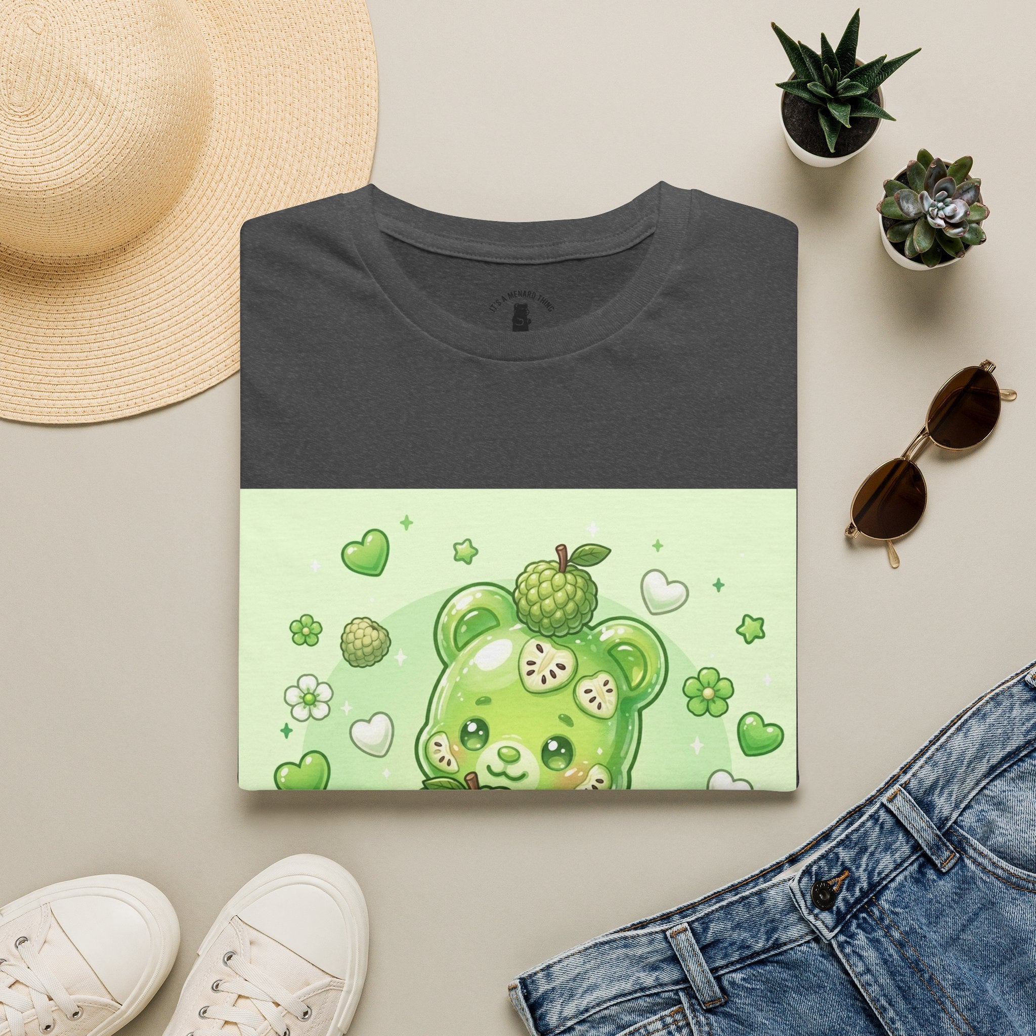 Yummy Ripe Sugar Apple, Exotic Oozy Gummy Bear- Kawaii Graphic Shirt