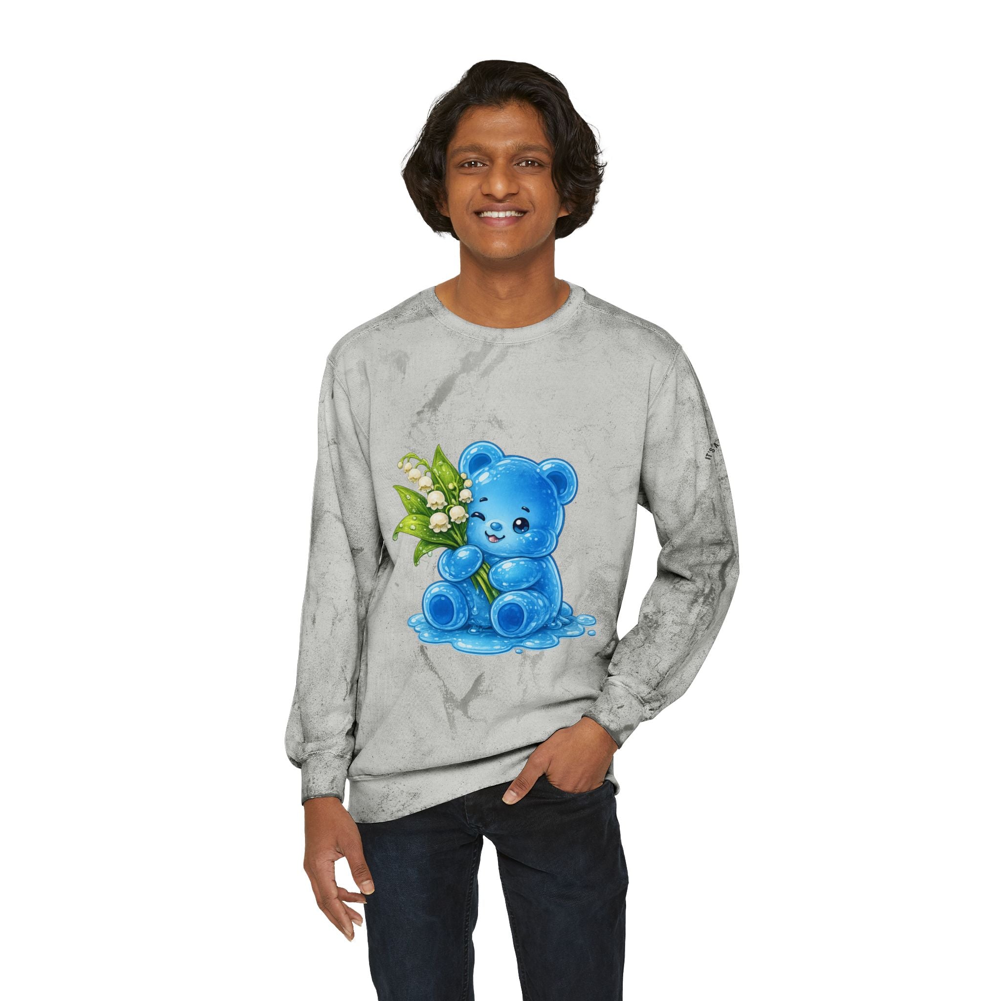 Lily-of-the-Valley Special, Blue Gooey Gummy Bear- Kawaii Graphic Tye-Dye