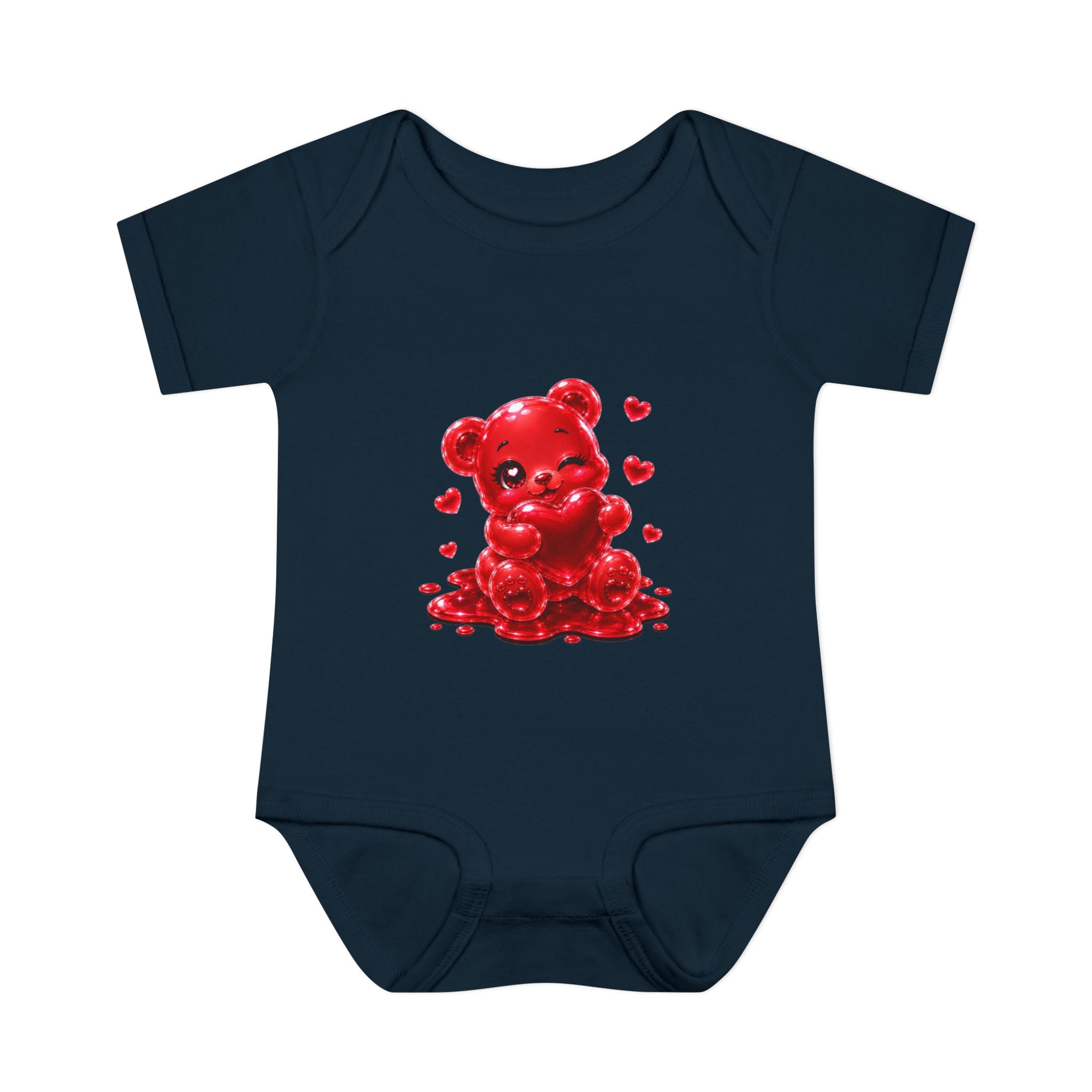 Special Red Heart Oozy Bear Baby Gummy Cutie Addition- Graphic Onesie