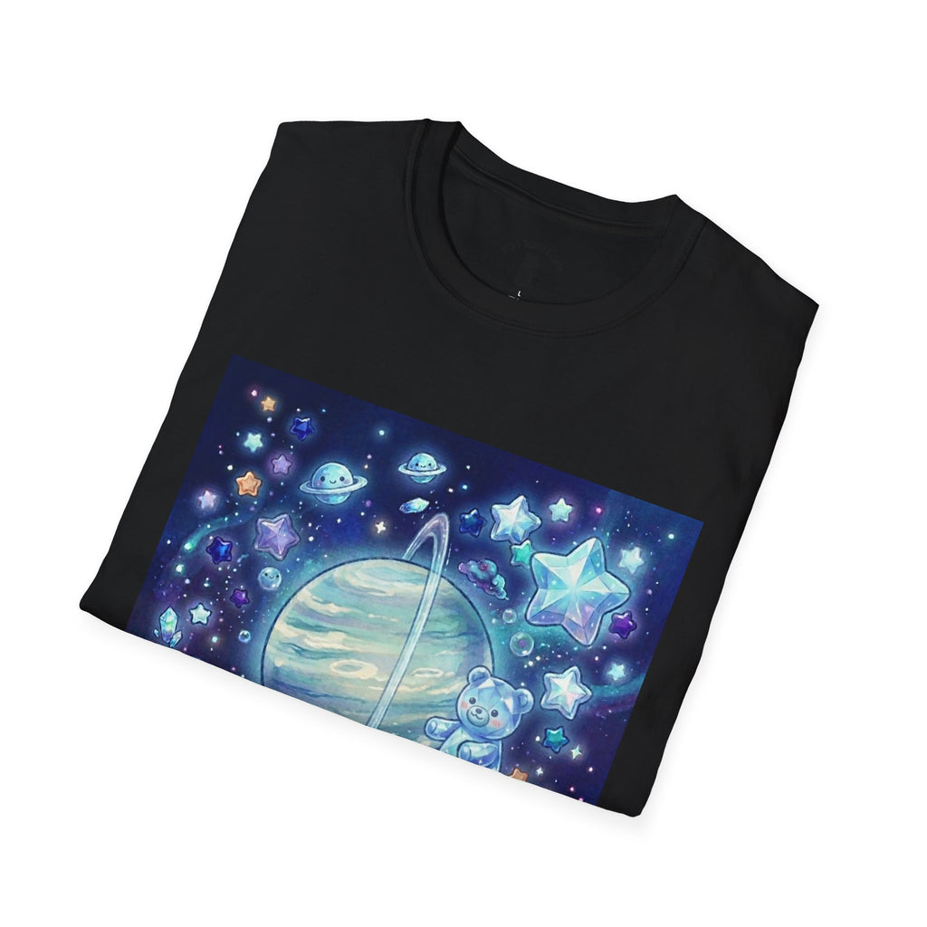 Floating By Uranus, Blue Crystal Gooey Gummy Bear- Kawaii Graphic T-Shirt