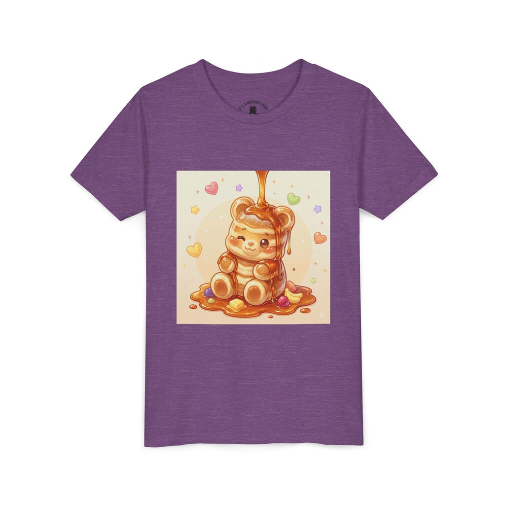 Fluffy Thick Gooey Gummy Pancake Bear Youth T-Shirt