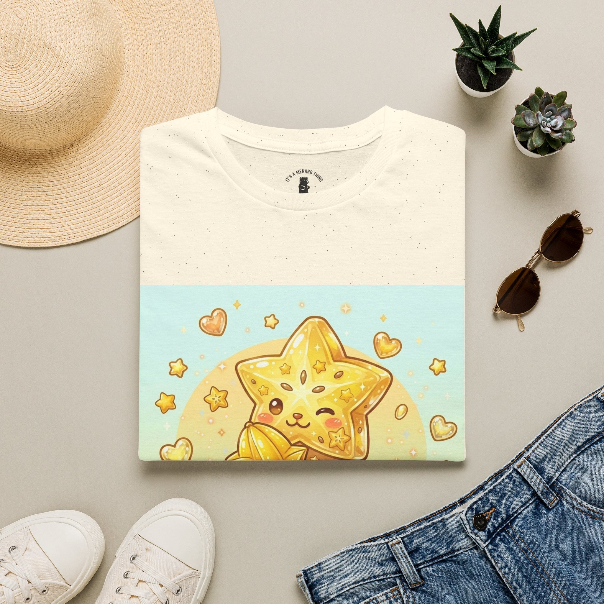 Star Fruit Special Exotic Fruit Oozy Bear Gummy Friend- Kawaii Graphic Shirt