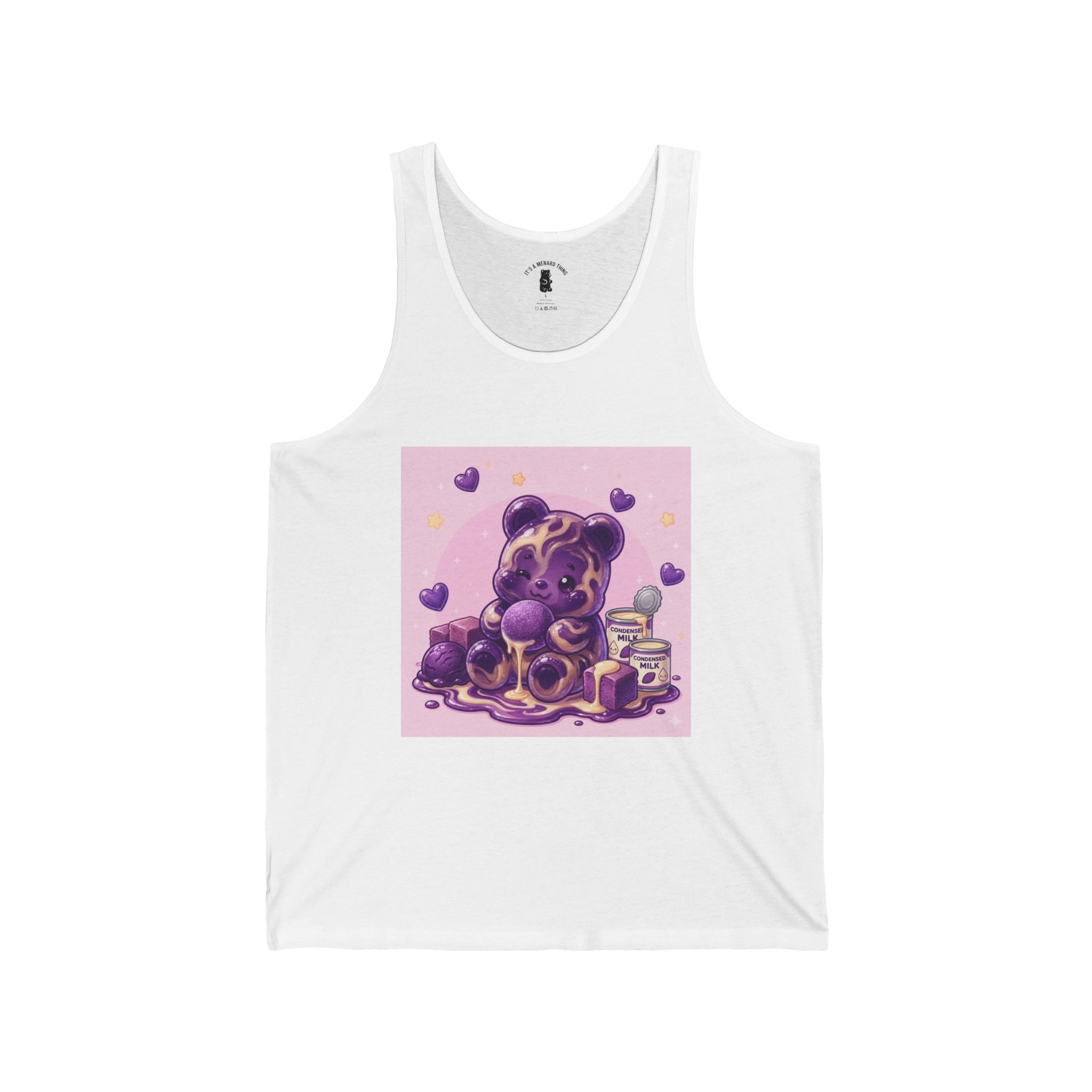 Ube & Sweet Condensed Milk, Purple Gooey Gummy Bear- Kawaii Graphic Tank Top