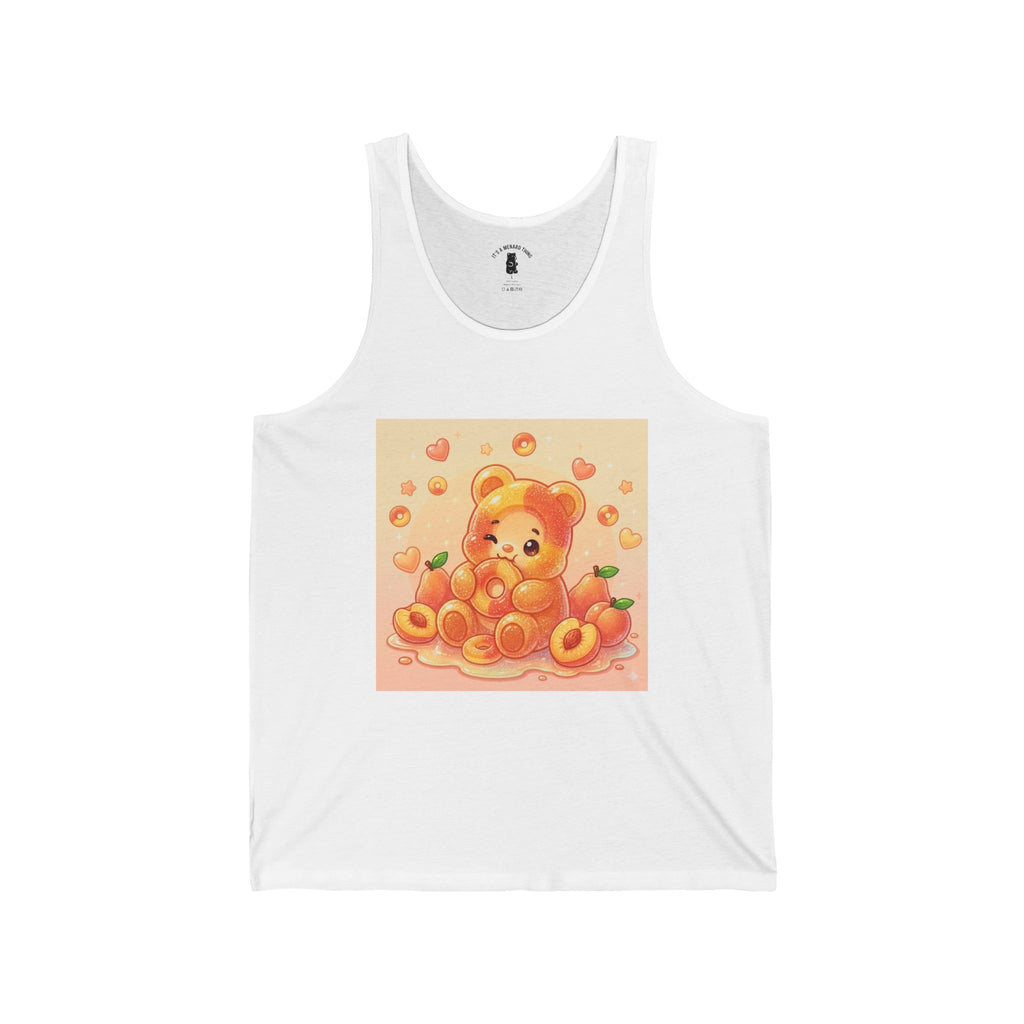Sour Peach Ring Gooey Gummy Bear Friend — Kawaii Graphic Tank Top