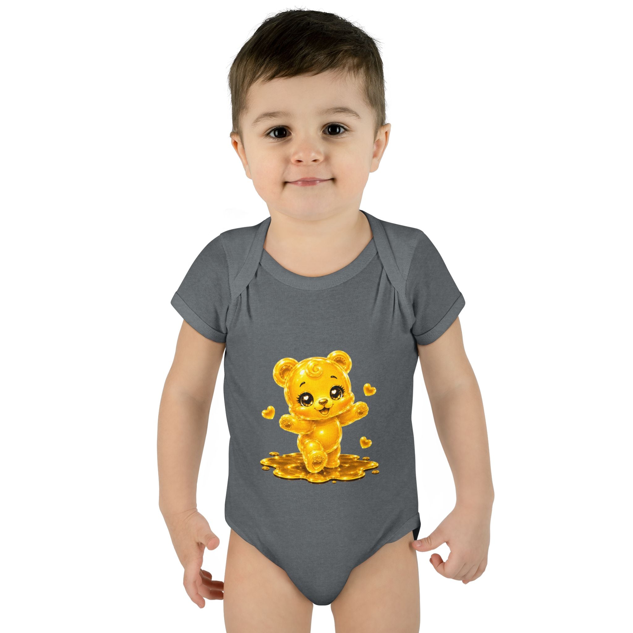Baby Golden Oozy Gummy Bears First Steps, Cutie Addition- Graphic Onesie