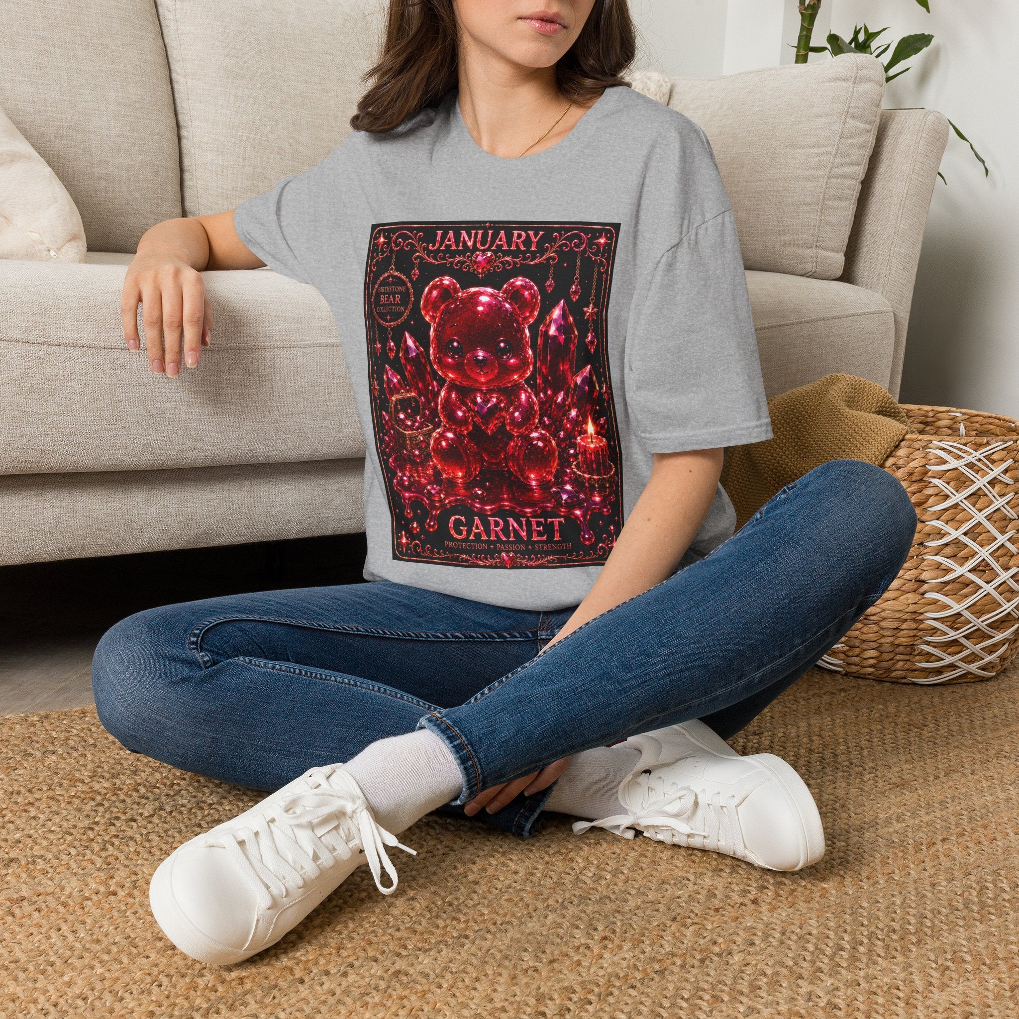 January Garnet Birthstone Oozy Bear Friend Special Addition- Graphic Shirt