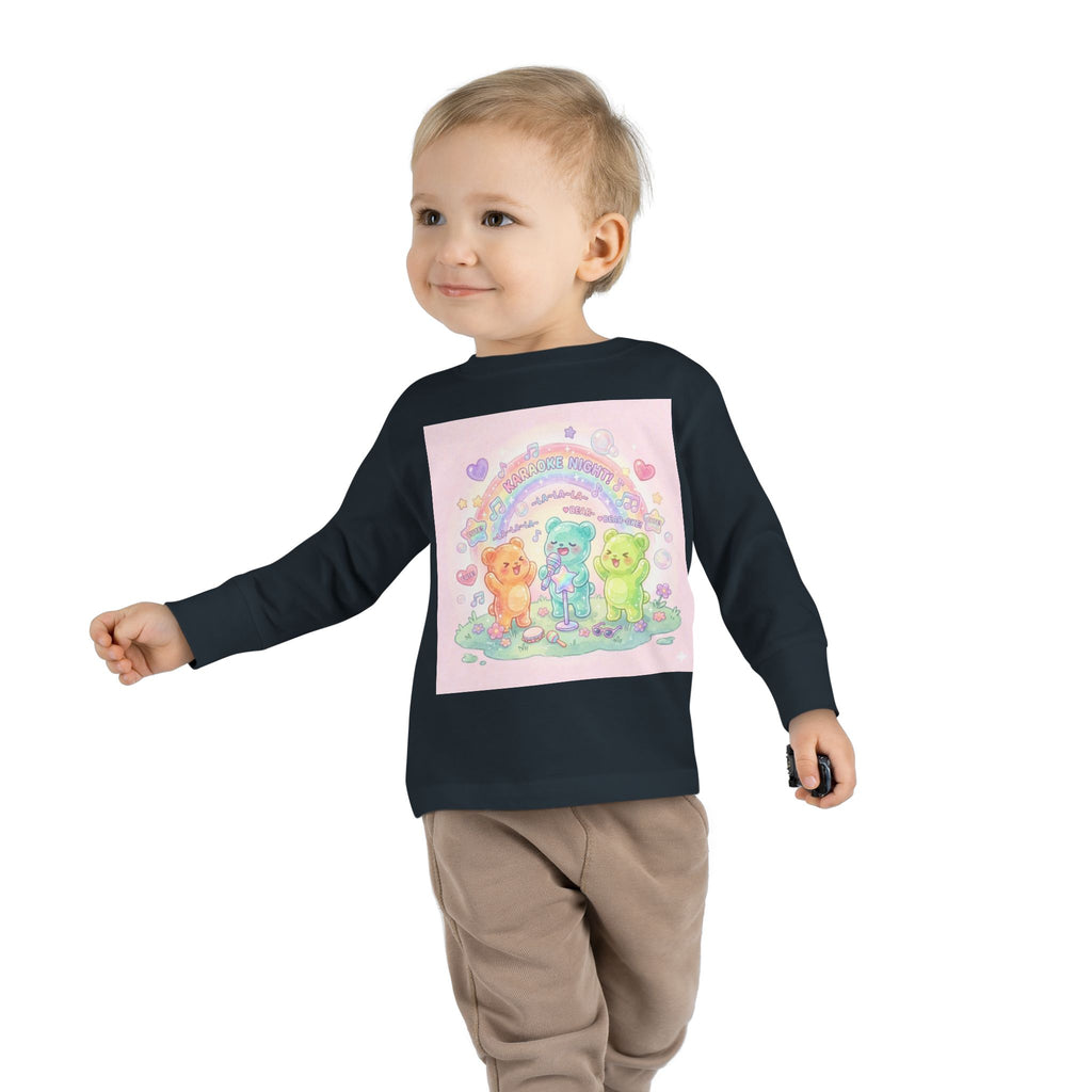 Karaoke Day, Oozy Bear Gummy Group Hang Out- Graphic Long Sleeve Shirt