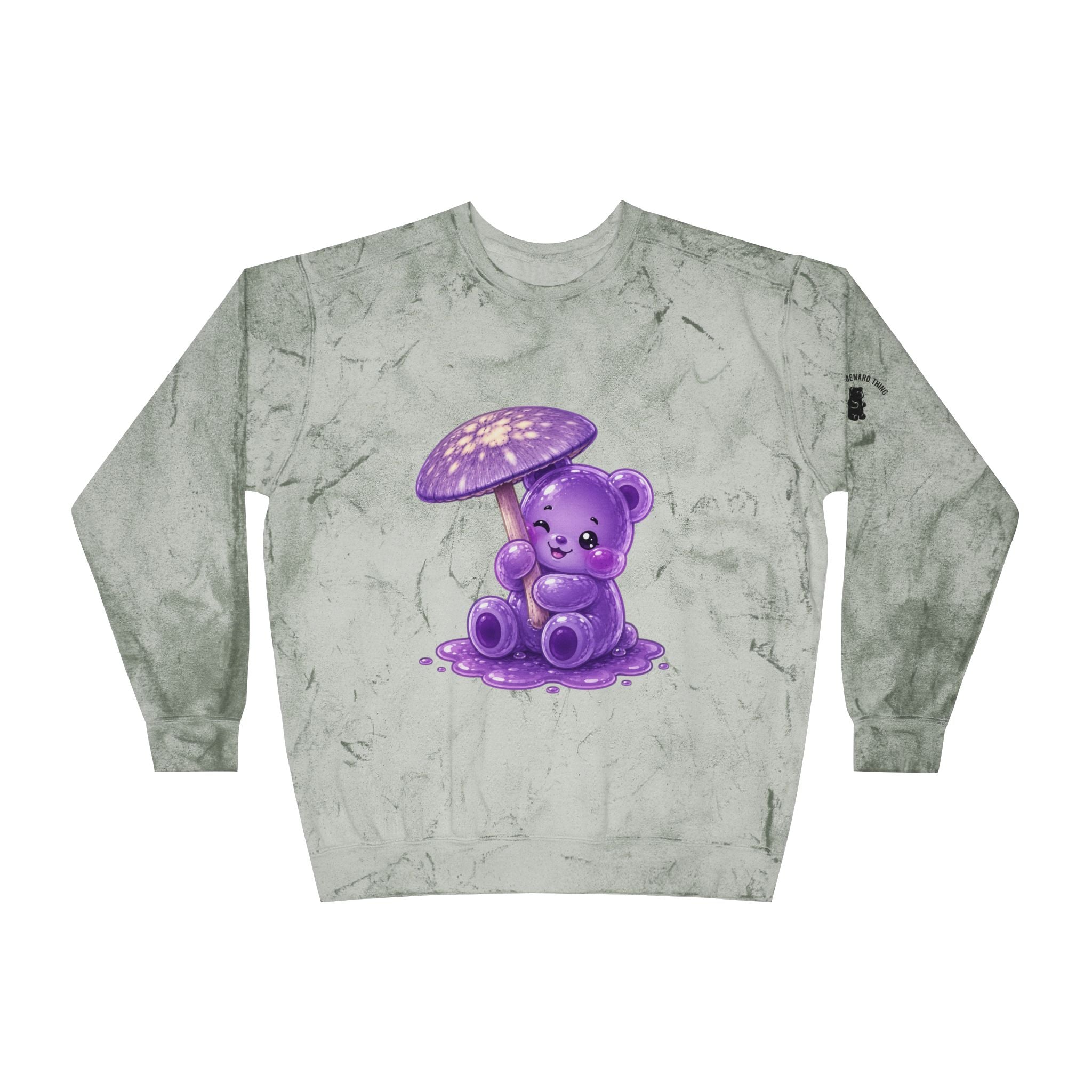 Special Purple Mushroom, Gooey Gummy Bear Friend — Kawaii Graphic Sweatshirt