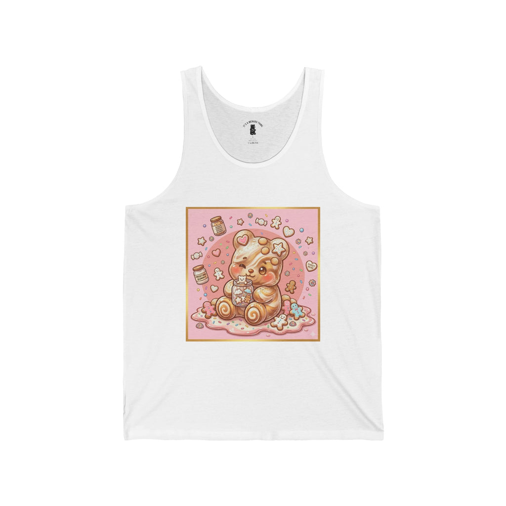 Frosted Sugar Cookie, Gooey Gummy Bear Friend — Cute Graphic Tank Top