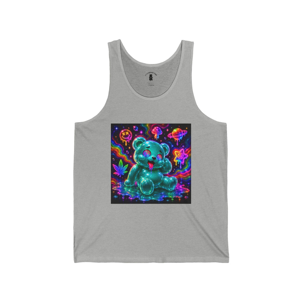 Psychedelic Trip Oozy Bears Friend, Teal Gummy Special Addition- Graphic Tank Top