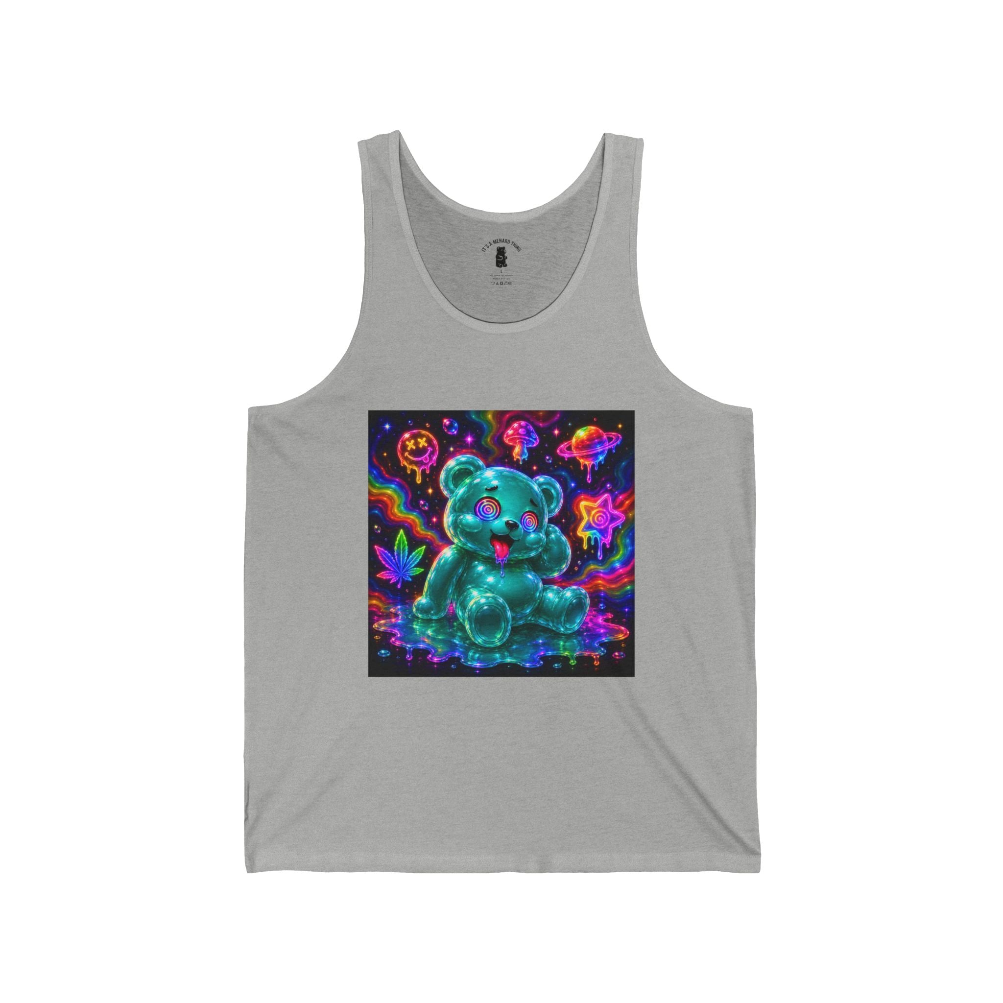 Psychedelic Trip Oozy Bears Friend, Teal Gummy Special Addition- Graphic Tank Top