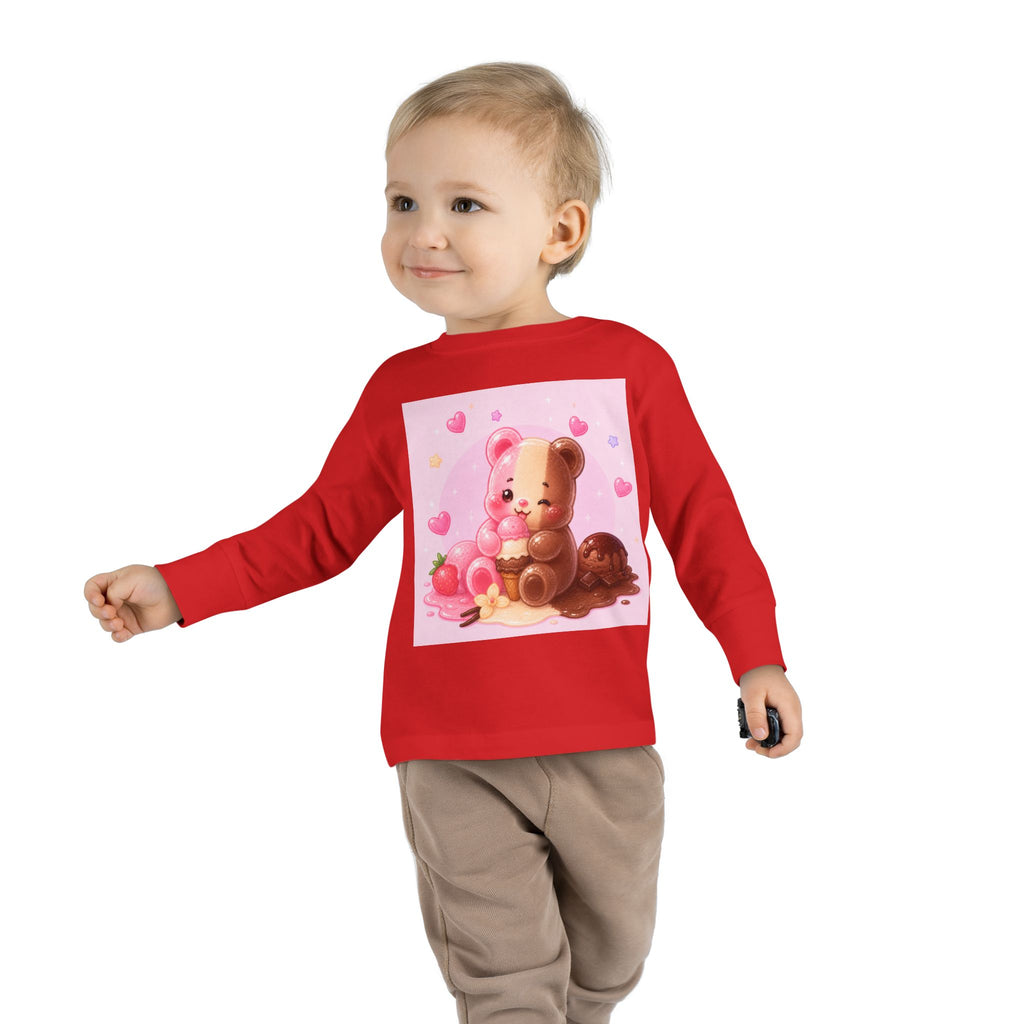 Neapolitan Ice Cream Special, Oozy Bear Gummy Friend- Kids Long Sleeve Shirt