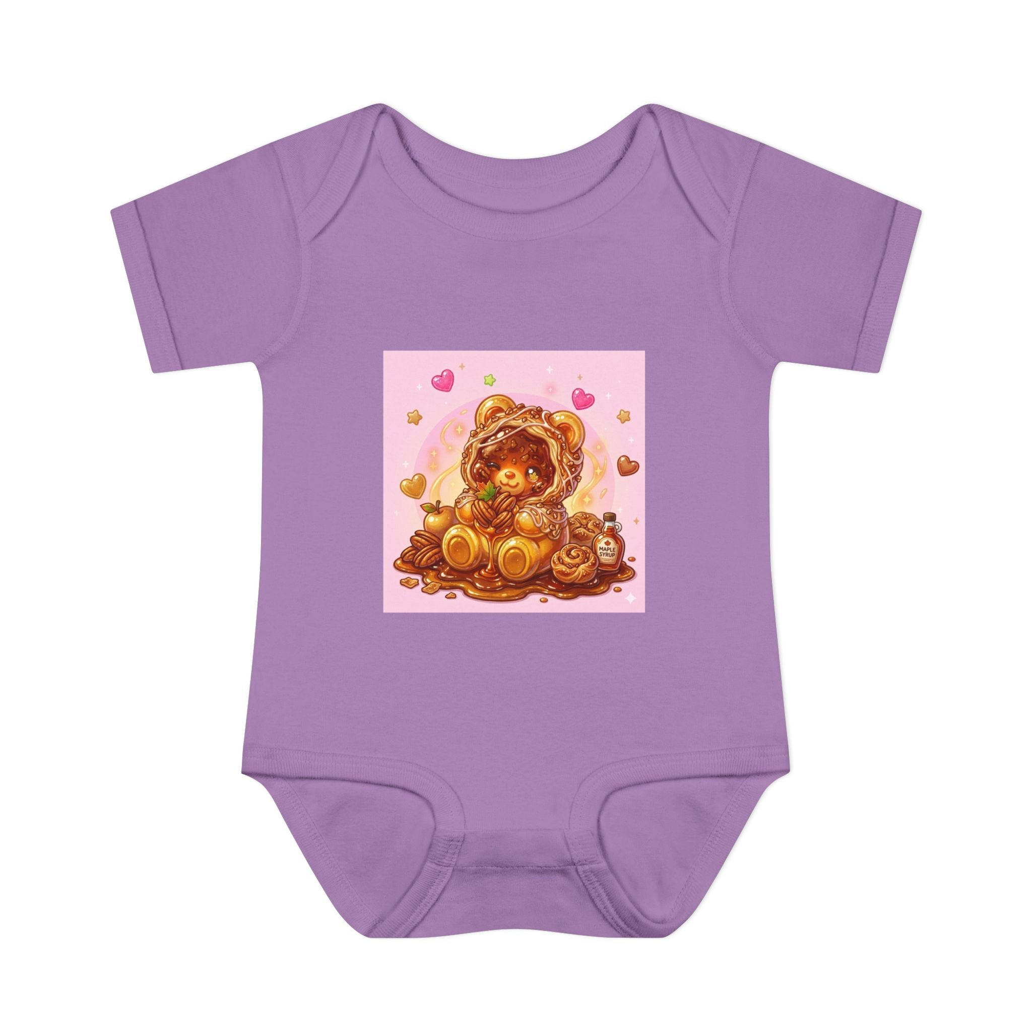 Maple Pecan Danish Gooey Gummy Bear in Puff PJs Baby Onesie