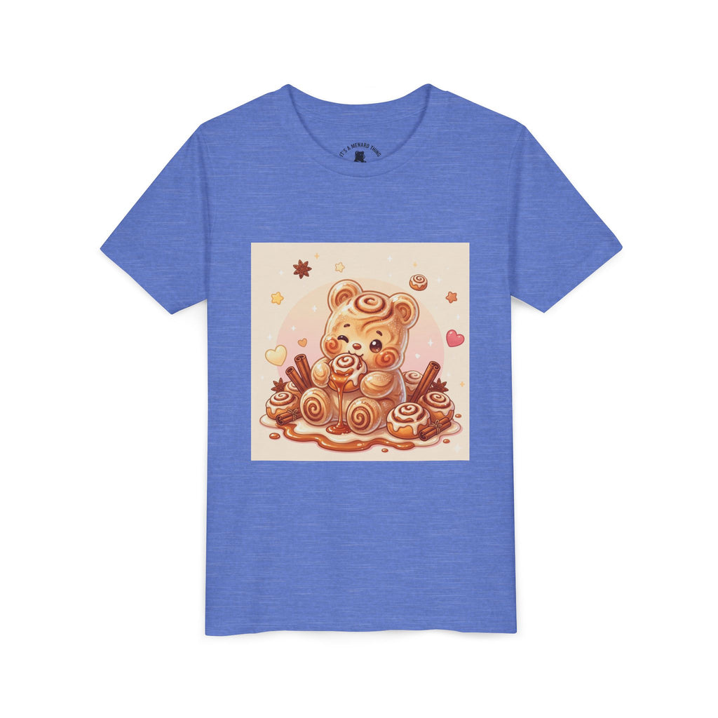 Cinnamon Swirl & Frosting Gooey Gummy Bear Graphic Youth T‑Shirt
