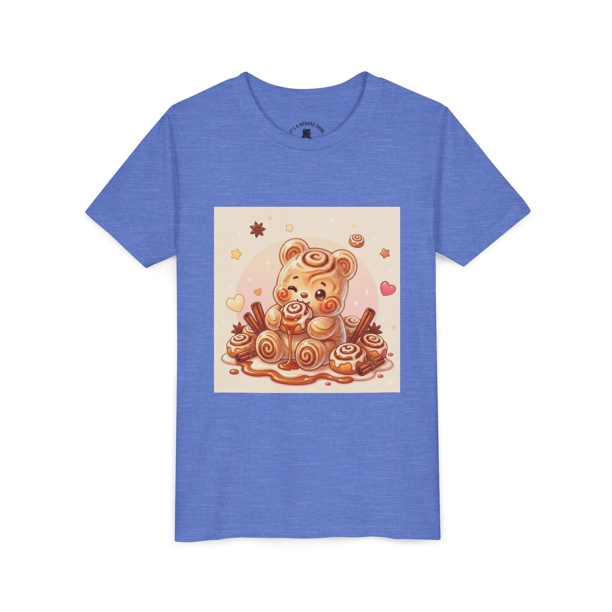 Cinnamon Swirl & Frosting Gooey Gummy Bear Graphic Youth T‑Shirt