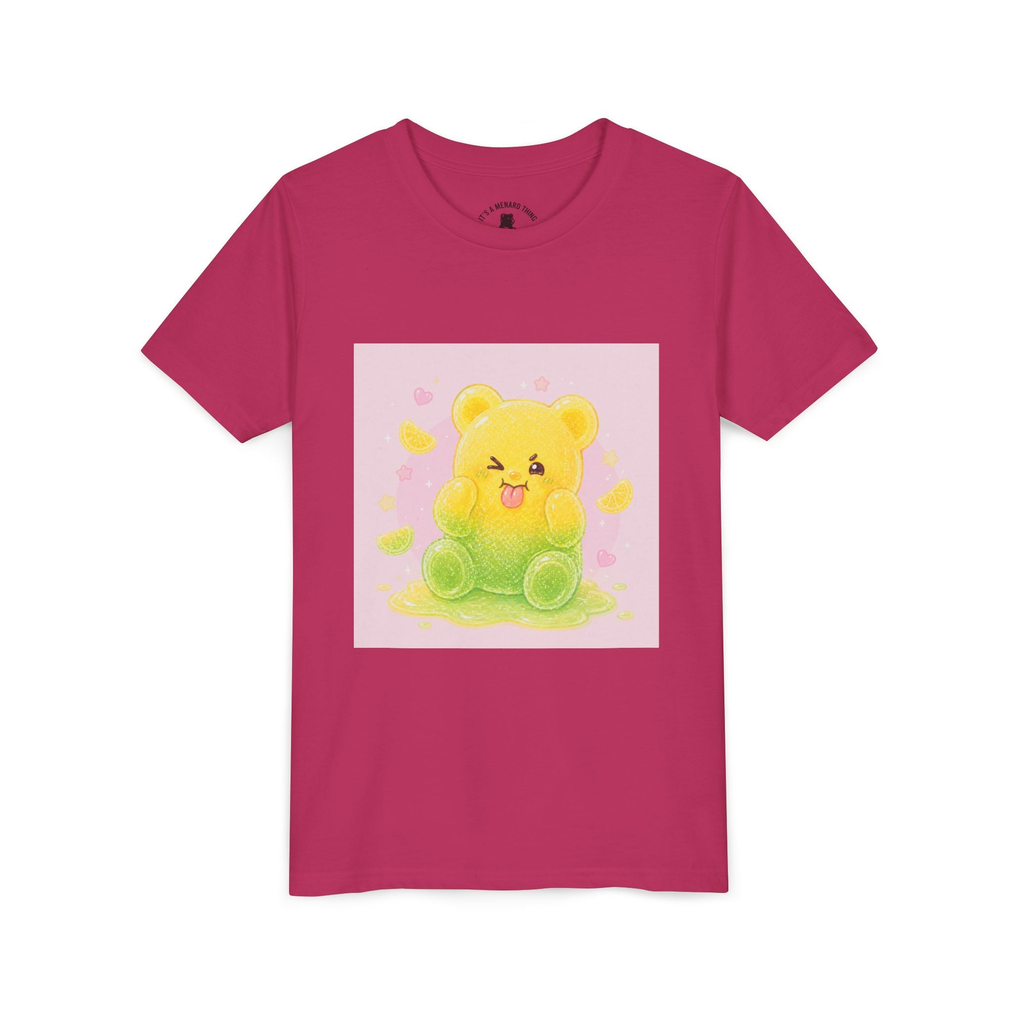 Cute Lemon & Lime Sour Gooey Gummy Bear Kids- Graphic Youth T-Shirt