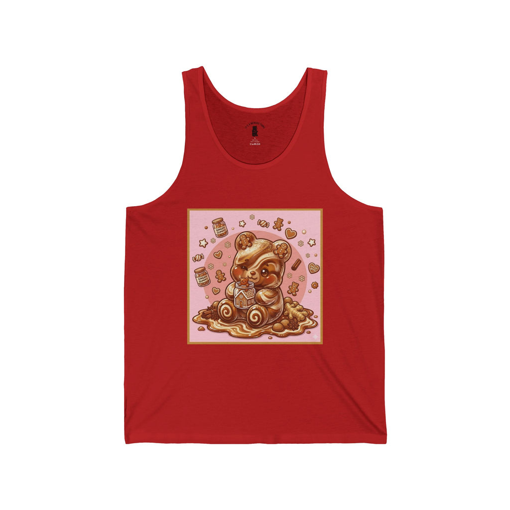 Gingerbread Frosted Cookie, Gooey Gummy Bear — Kawaii Graphic Tank Top