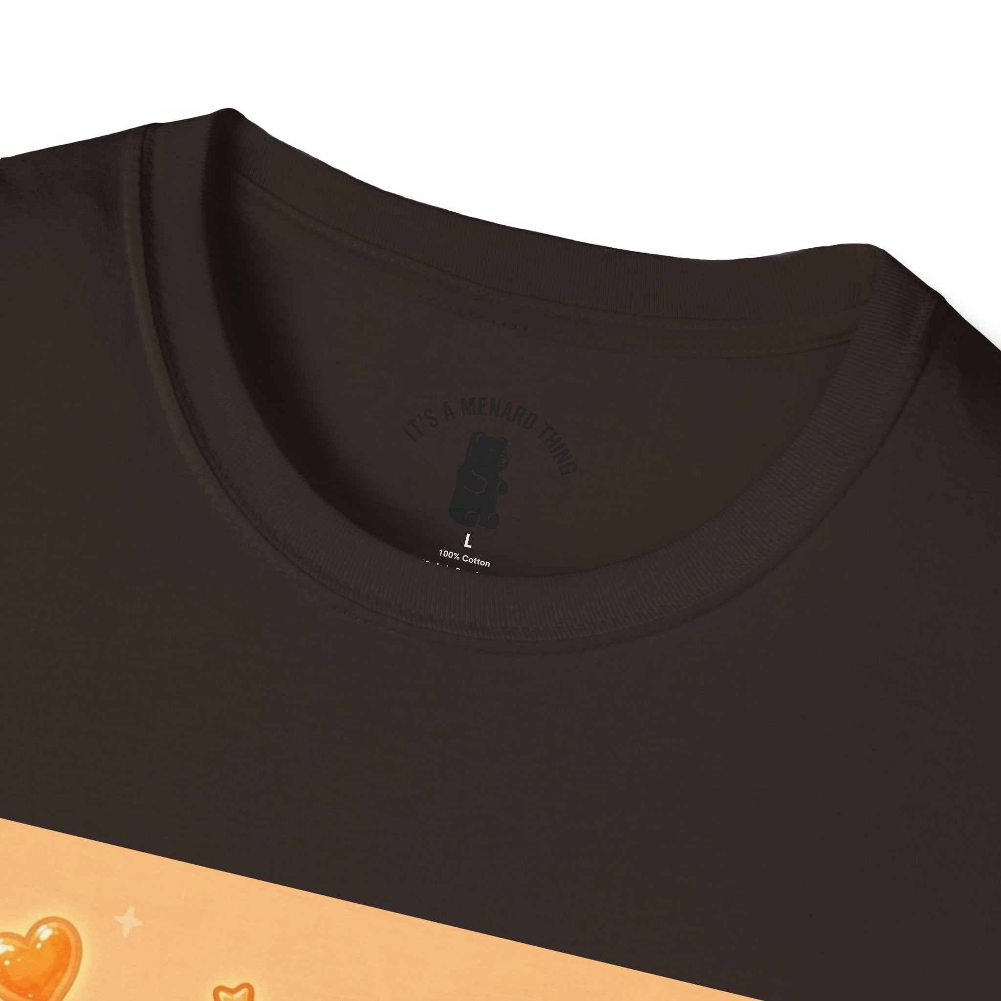 Orange Burst Gooey Gummy Bear T-Shirt —  Kawaii Graphic T-Shirt
