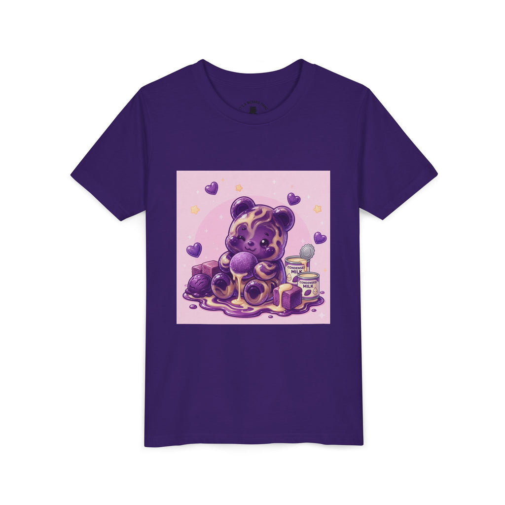 Ube & Condensed Milk Snack roll Gooey Gummy Bear Graphic Youth T-Shirt