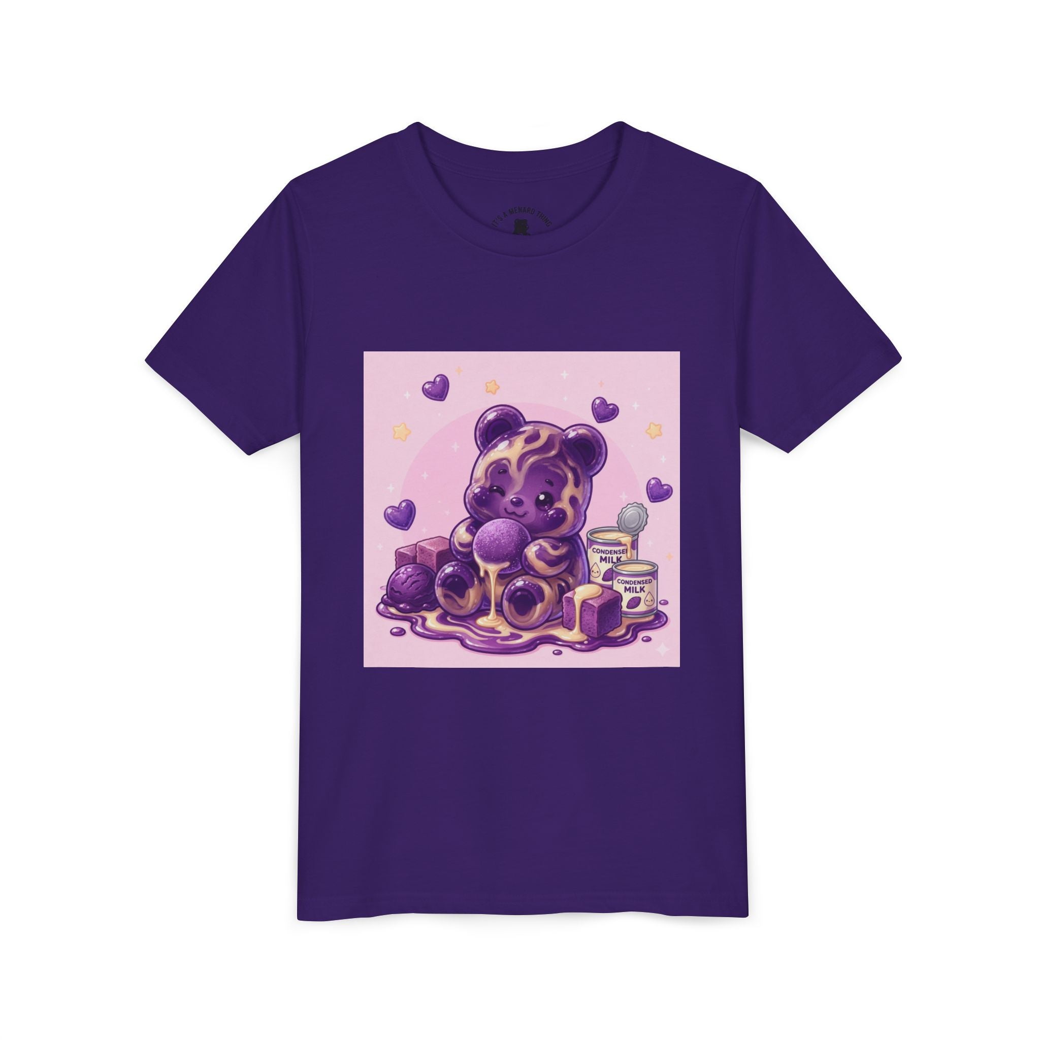 Ube & Condensed Milk Snack roll Gooey Gummy Bear Graphic Youth T-Shirt