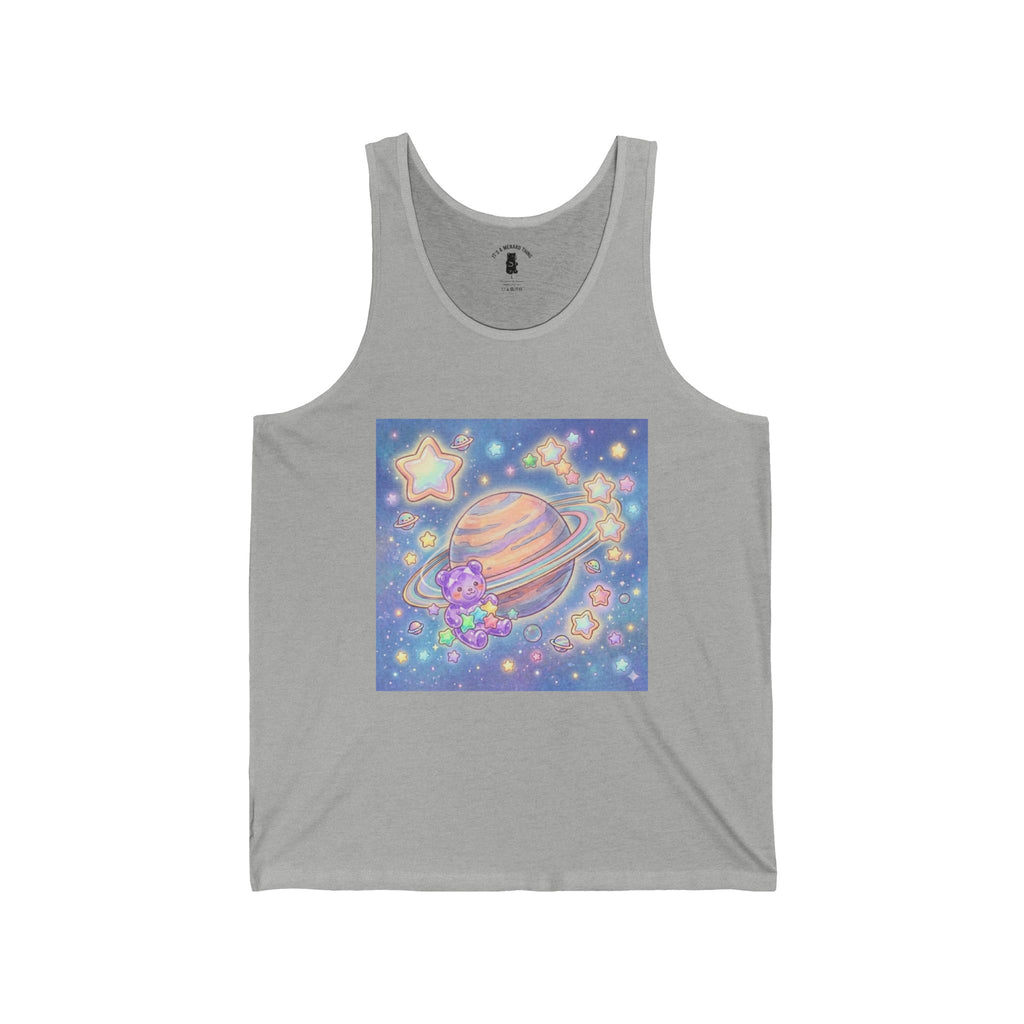 Ring-A-Round me Saturn, Special Purple Crystal Gooey Gummy Bear— Kawaii Graphic