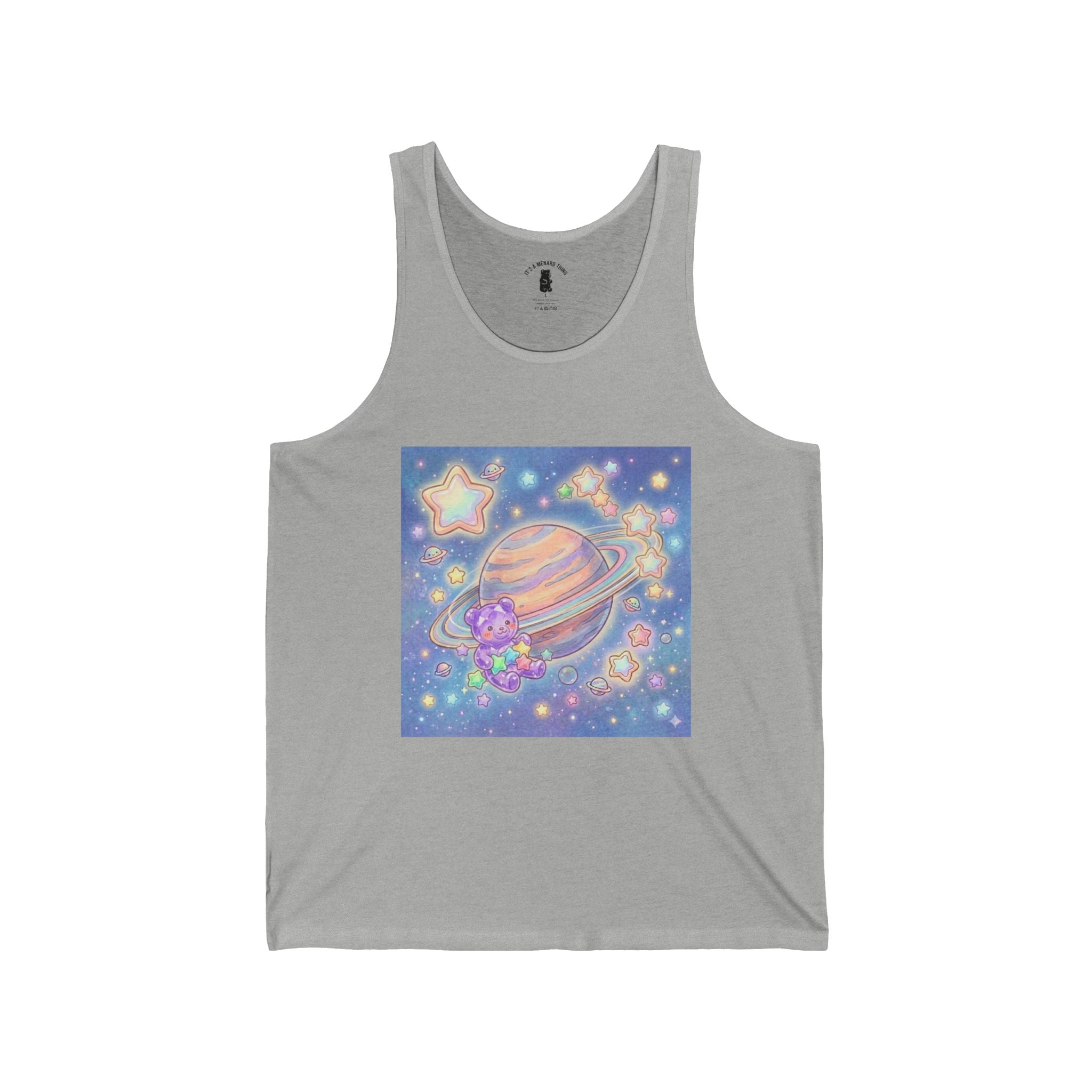 Ring-A-Round me Saturn, Special Purple Crystal Gooey Gummy Bear— Kawaii Graphic
