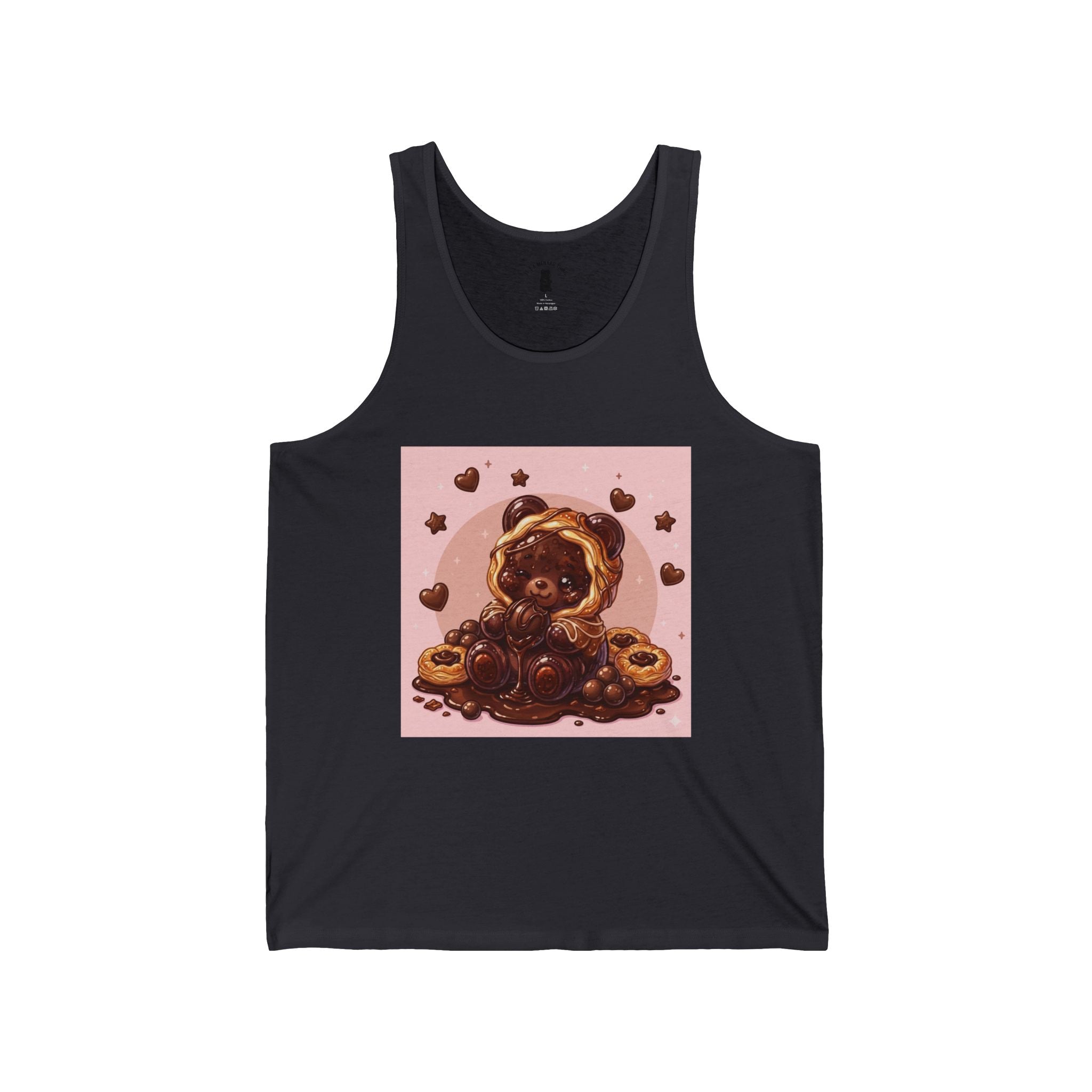 Chocolate Danish, Special Puff Pastry Gooey Gummy Bear — Cute Graphic Tank Top