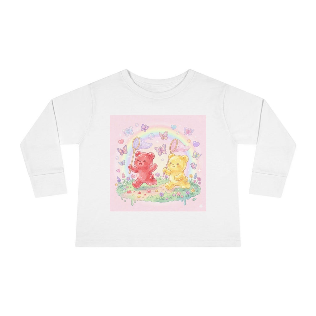 Catchin Butterflies, Oozy Bear Duo Friends- Graphic Long Sleeve Shirt