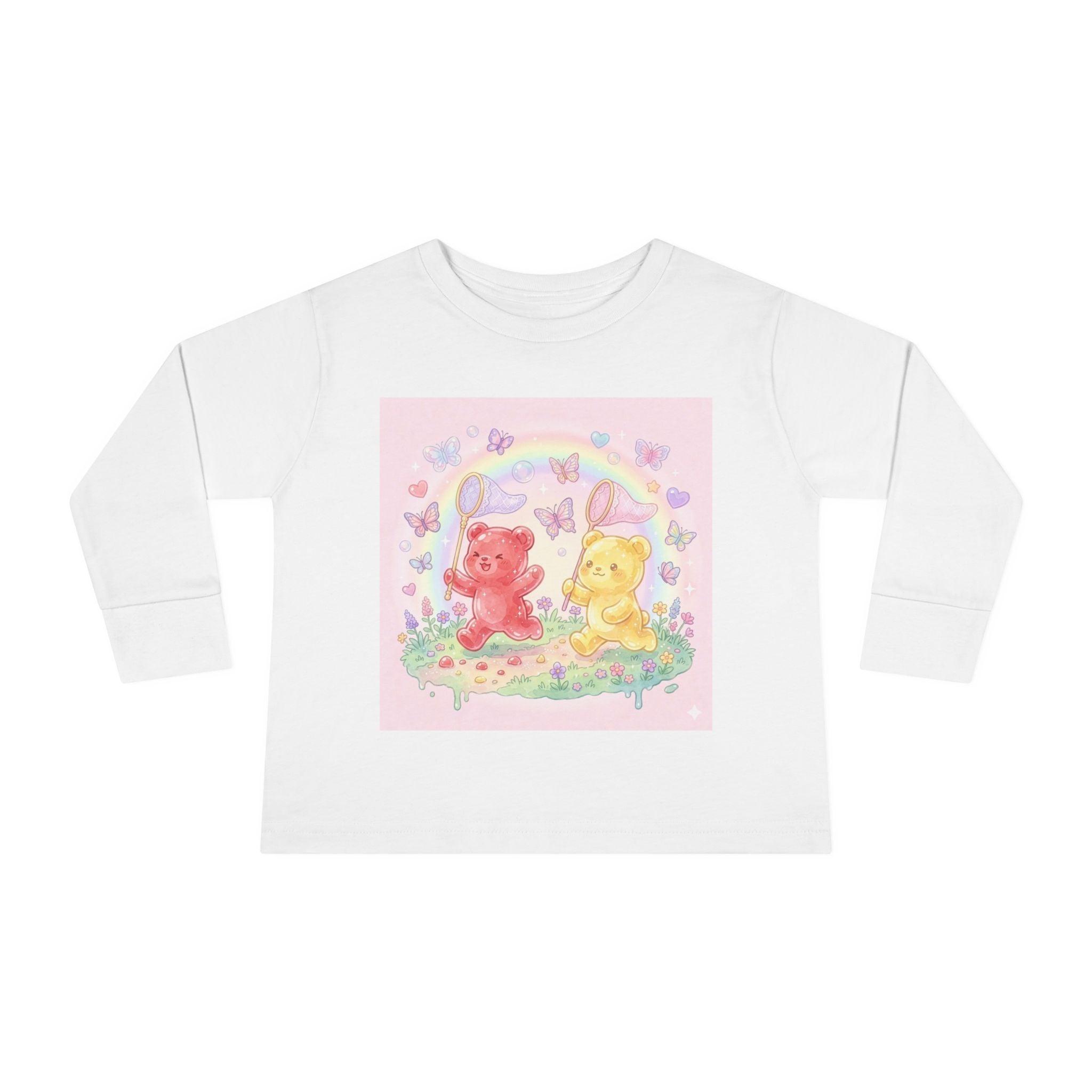 Catchin Butterflies, Oozy Bear Duo Friends- Graphic Long Sleeve Shirt