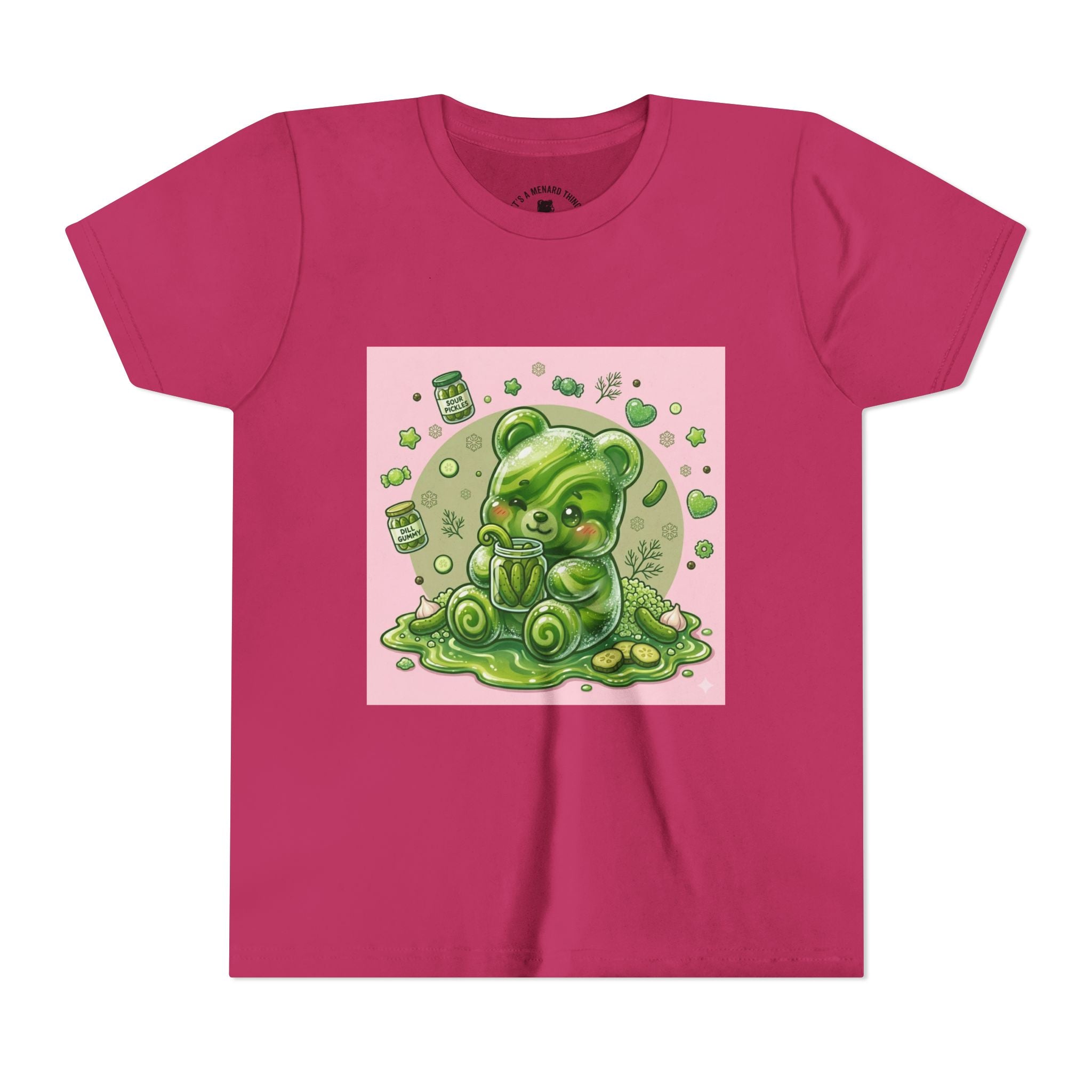 Tart Dilly Green Pickle Gooey Gummy- Graphic Youth T-Shirt