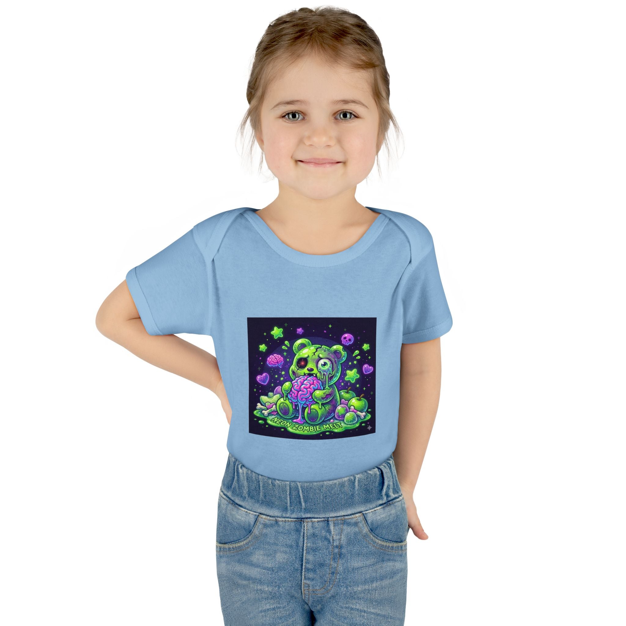 Baby Bodysuit — Neon Zombie Halloween Gooey Gummy Bear