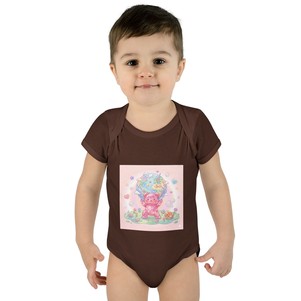 Infant Bodysuit — World Atlas Gummy bear Design