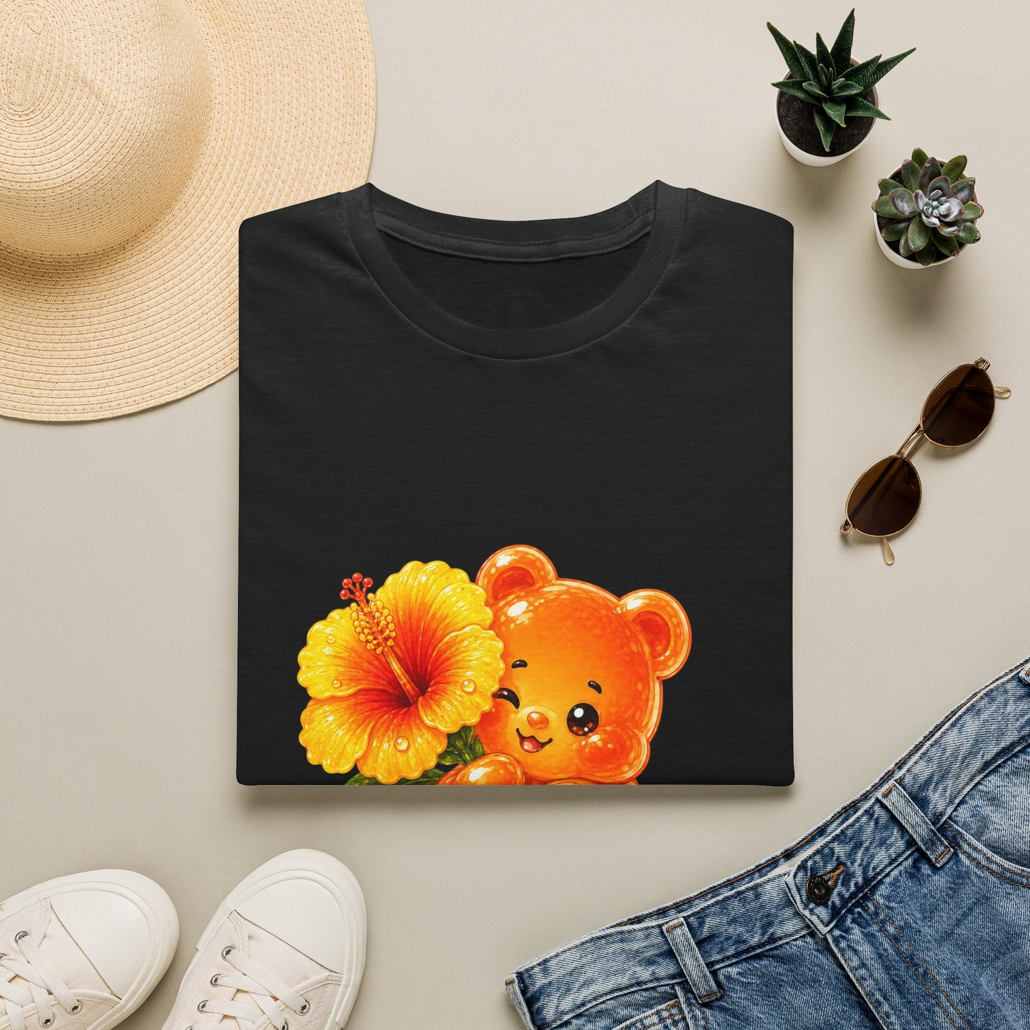 Hello Hibiscus, Orange Oozy Bear Gummy Friend Special Flower Addition- Grap