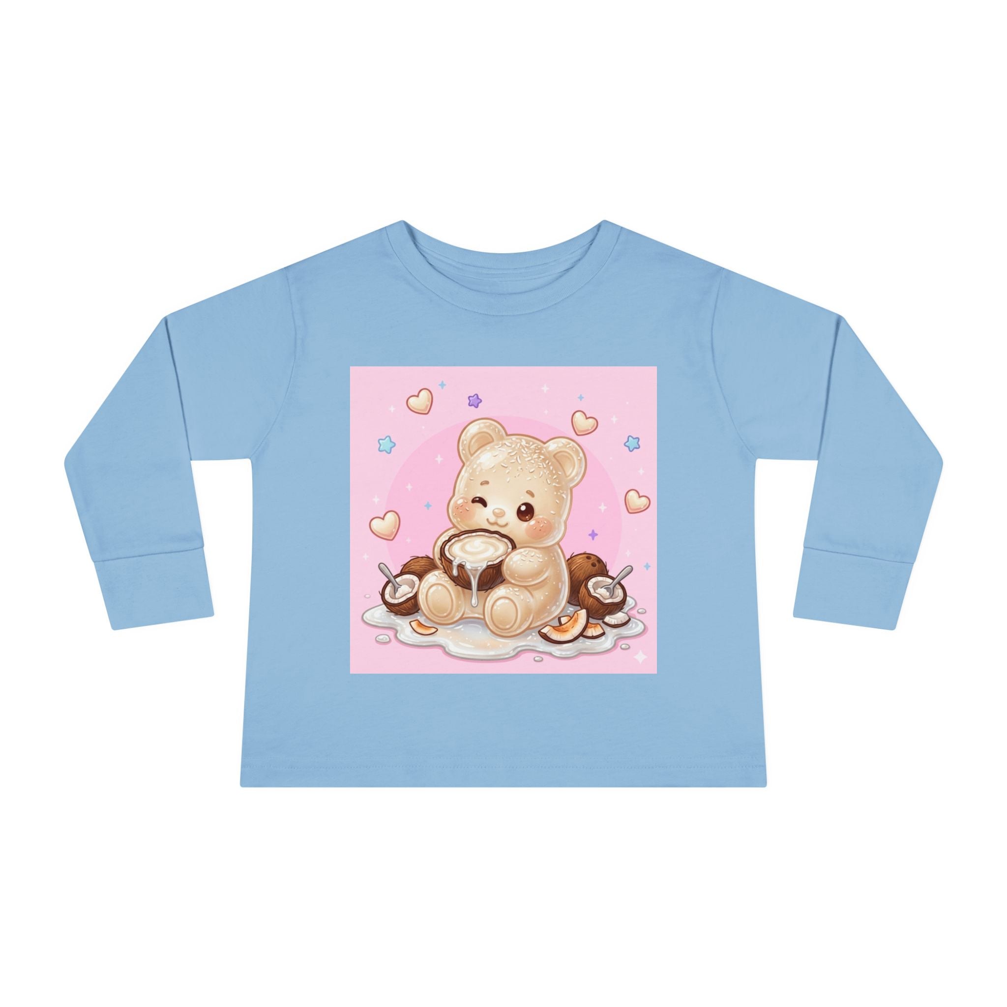 Coconut Milk, White Oozy Bear Gummy Friend- Kids Long Sleeve Shirt