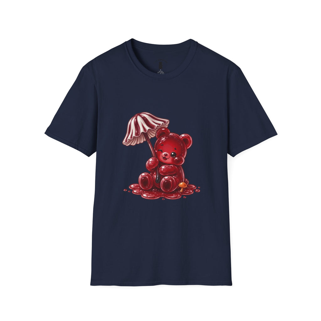 Special Red Stripped Mushroom Umbrella, Oozy Bear Gummy Friend- Graphic Shirt