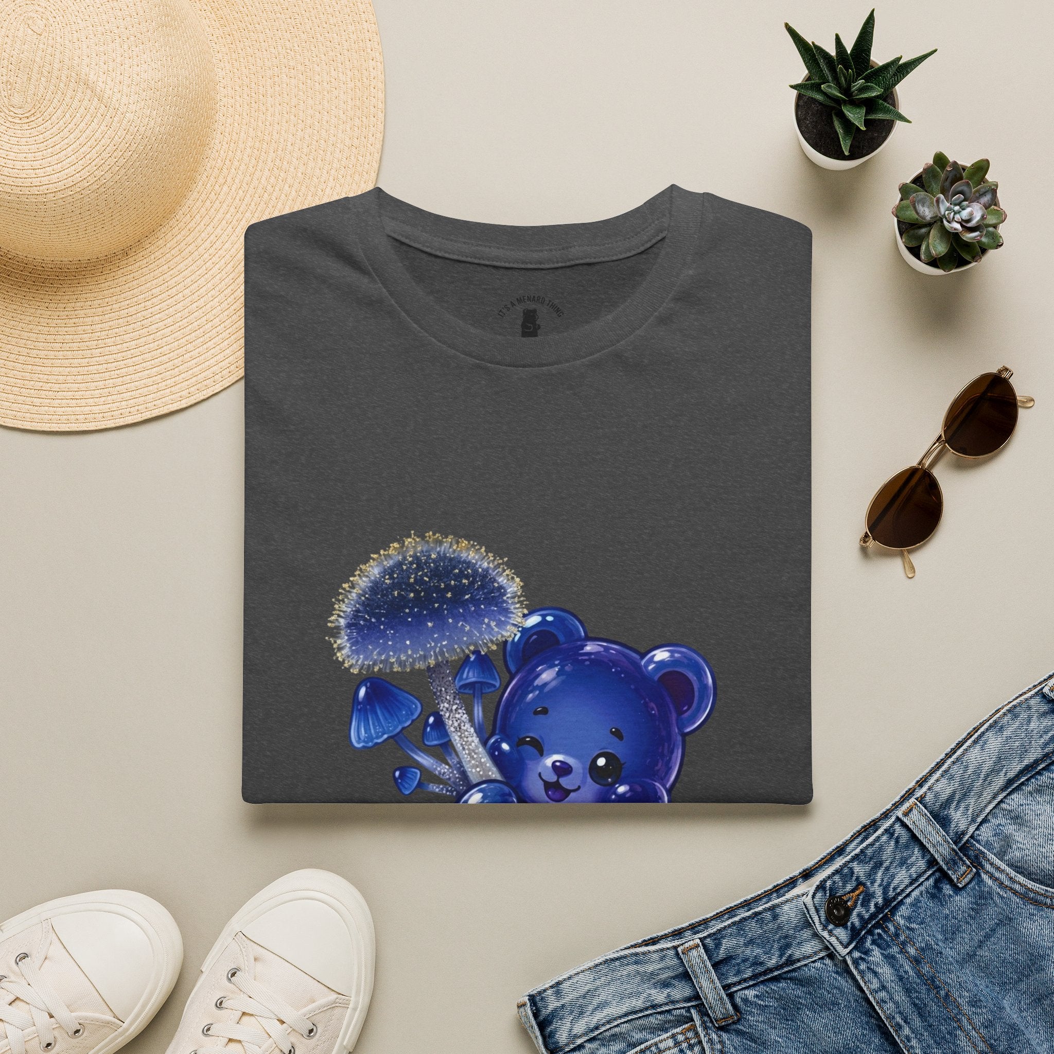 Special Small Blue Mushroom, Oozy Bears Gummy Friend- Graphic Shirt