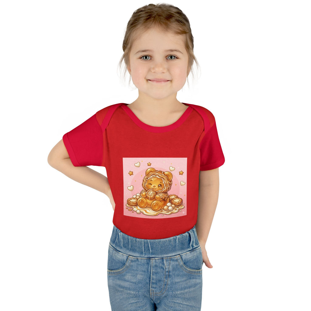 Cheese Danish Gooey Gummy bear in Puff PJs- Baby Onesie