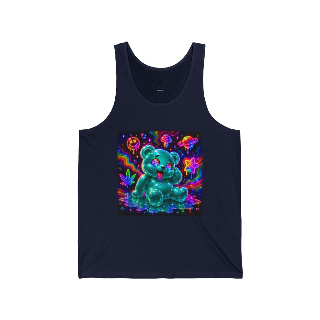 Psychedelic Trip Oozy Bears Friend, Teal Gummy Special Addition- Graphic Tank Top