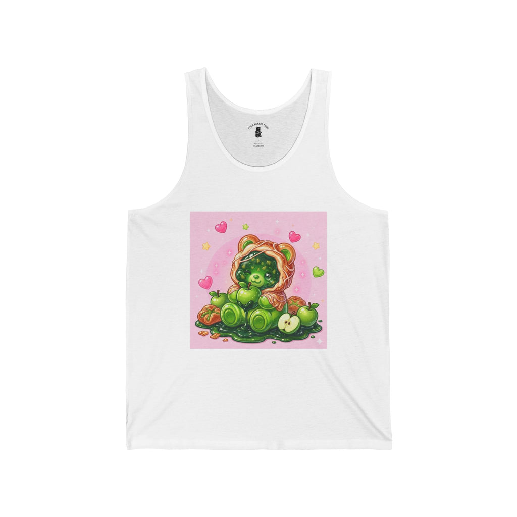 Green Apple Danish, Special Puff Pastry Gooey Gummy Bear — Kawaii Graphic Tank Top