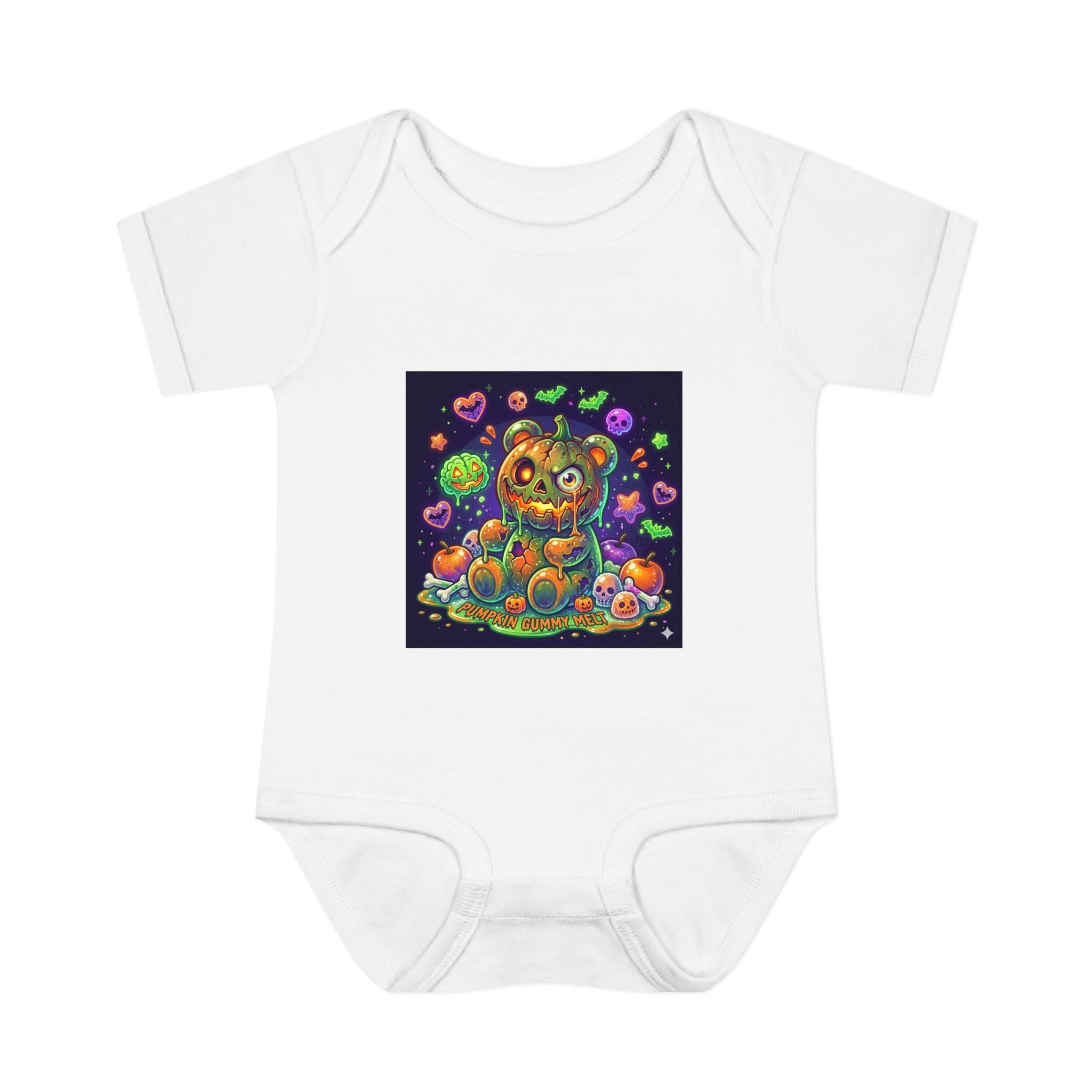 Halloween Pumpkin Head Gooey Gummy Bear - Infant Onesie
